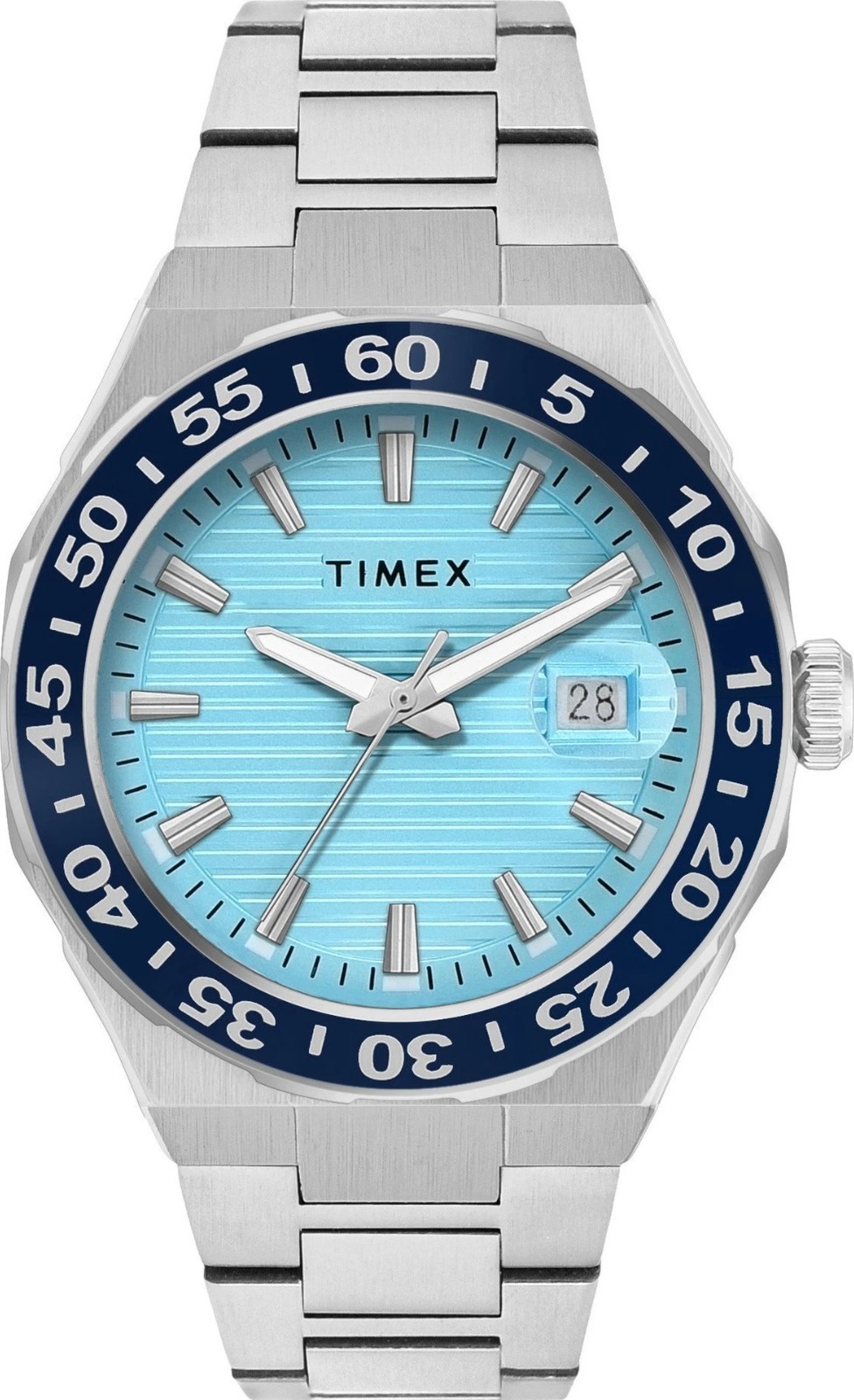 Timex USA Analog Aqua Blue Dial Men’s Watch Case Size 42mm Free Shipping