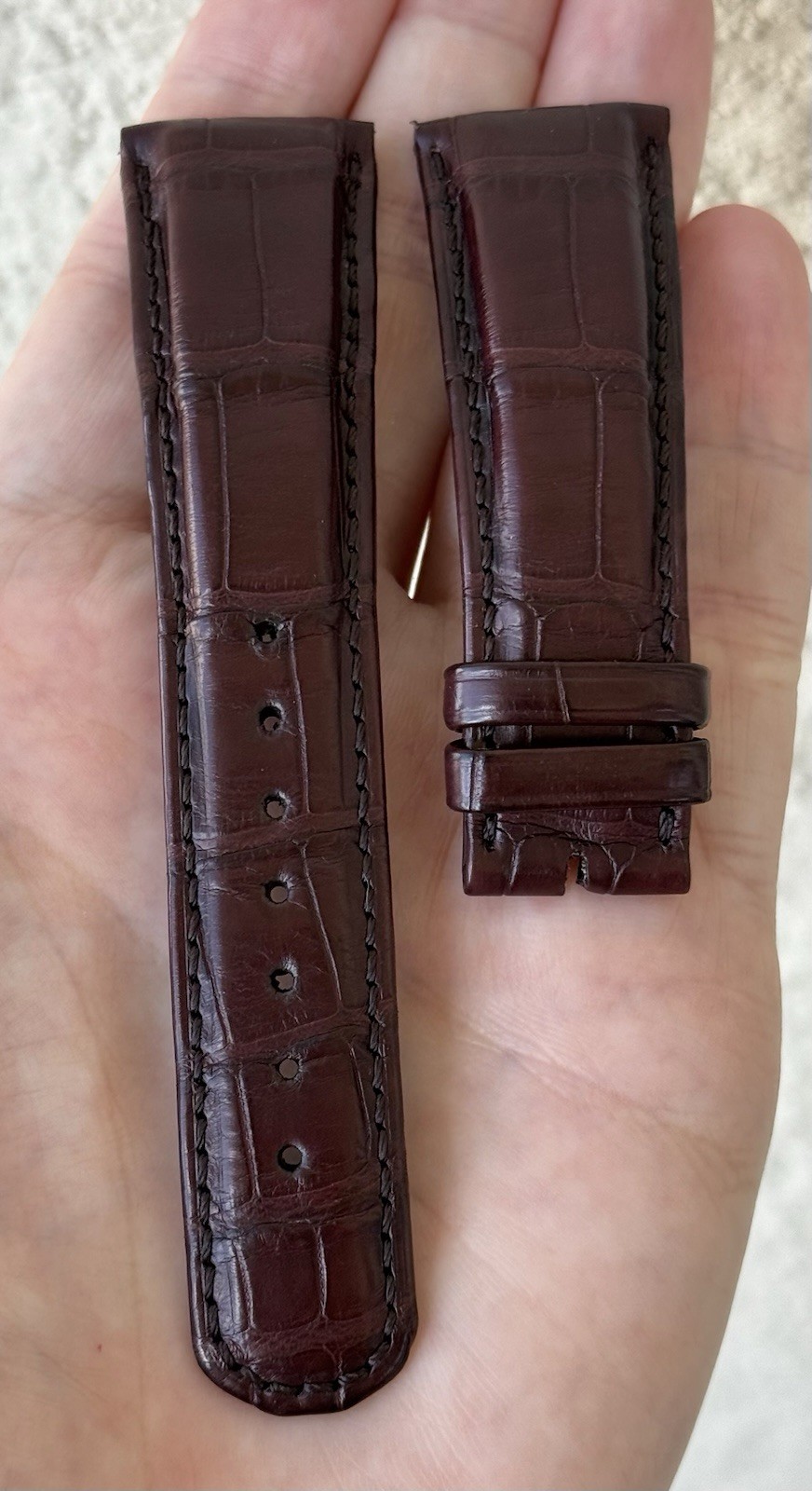 A. Lange & Sohne 22mm x 18mm Brown Alligator Watch Strap Band Authentic OEM