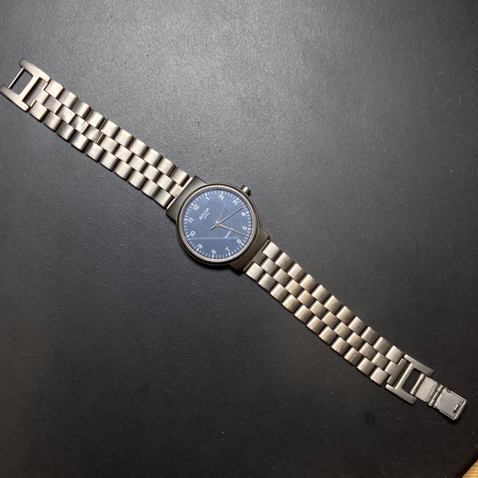 Boccia Titanium Quartz Watch Swiss New Battery 34mm 7″ length