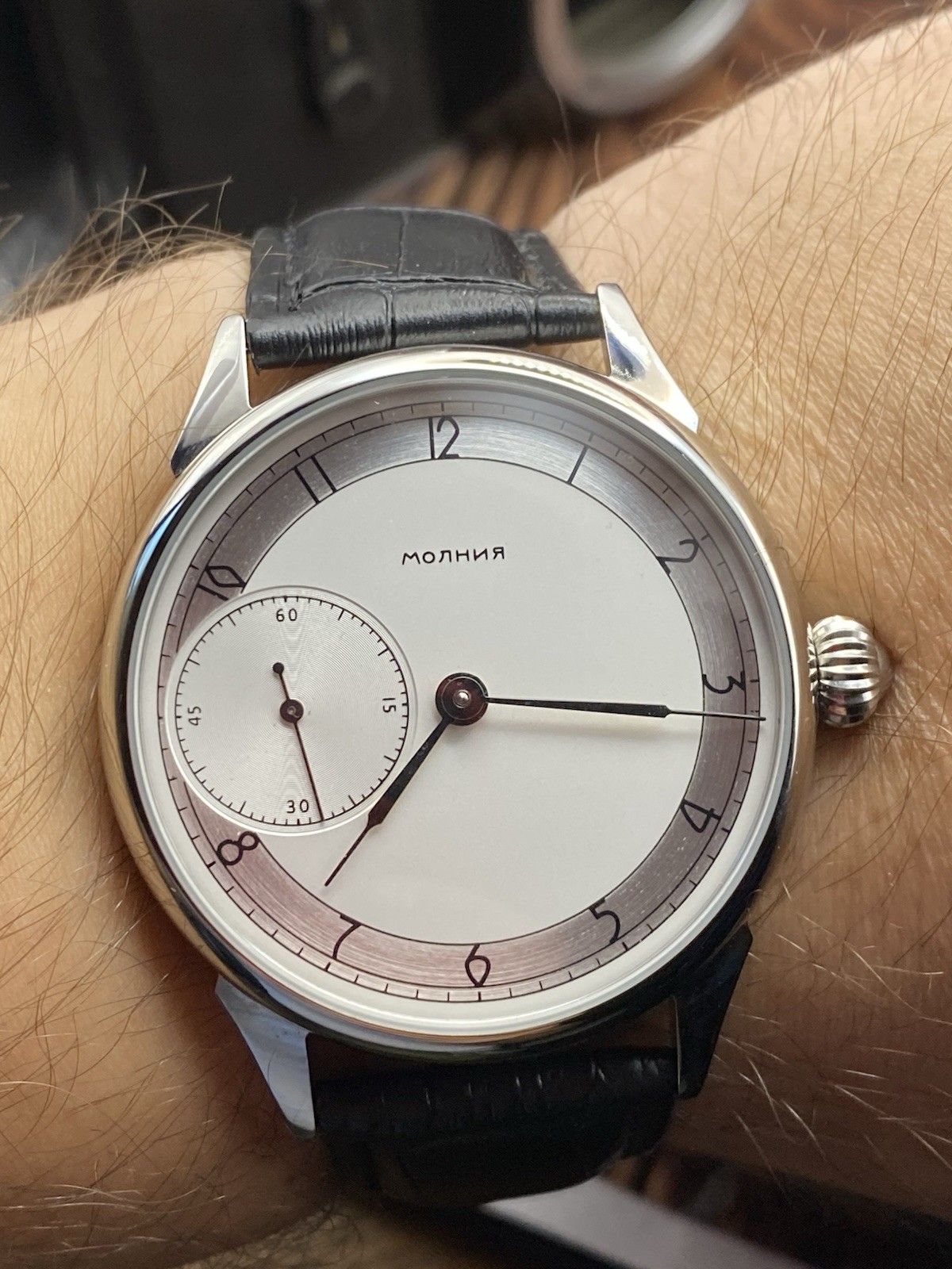 Vintage Watch USSR MARRIAGE Rare Classic Dress Men’s mechanism MOLNIJA 3602
