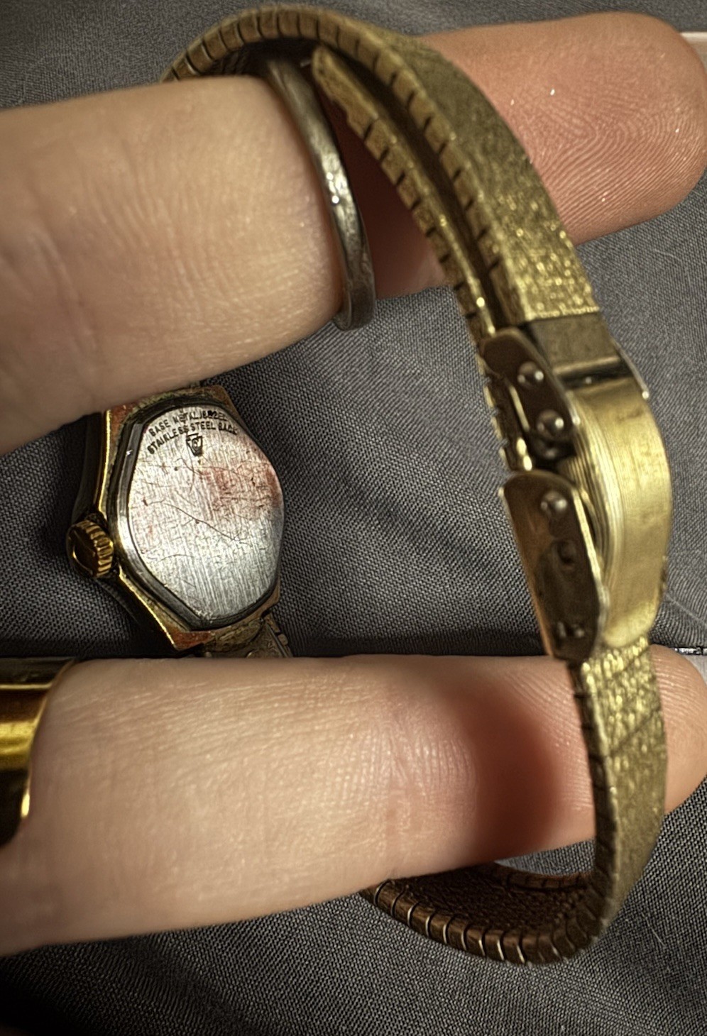 Vintage 10k RGP Waltham Ladies Gold watch elegant hidden Fold clasp rare find