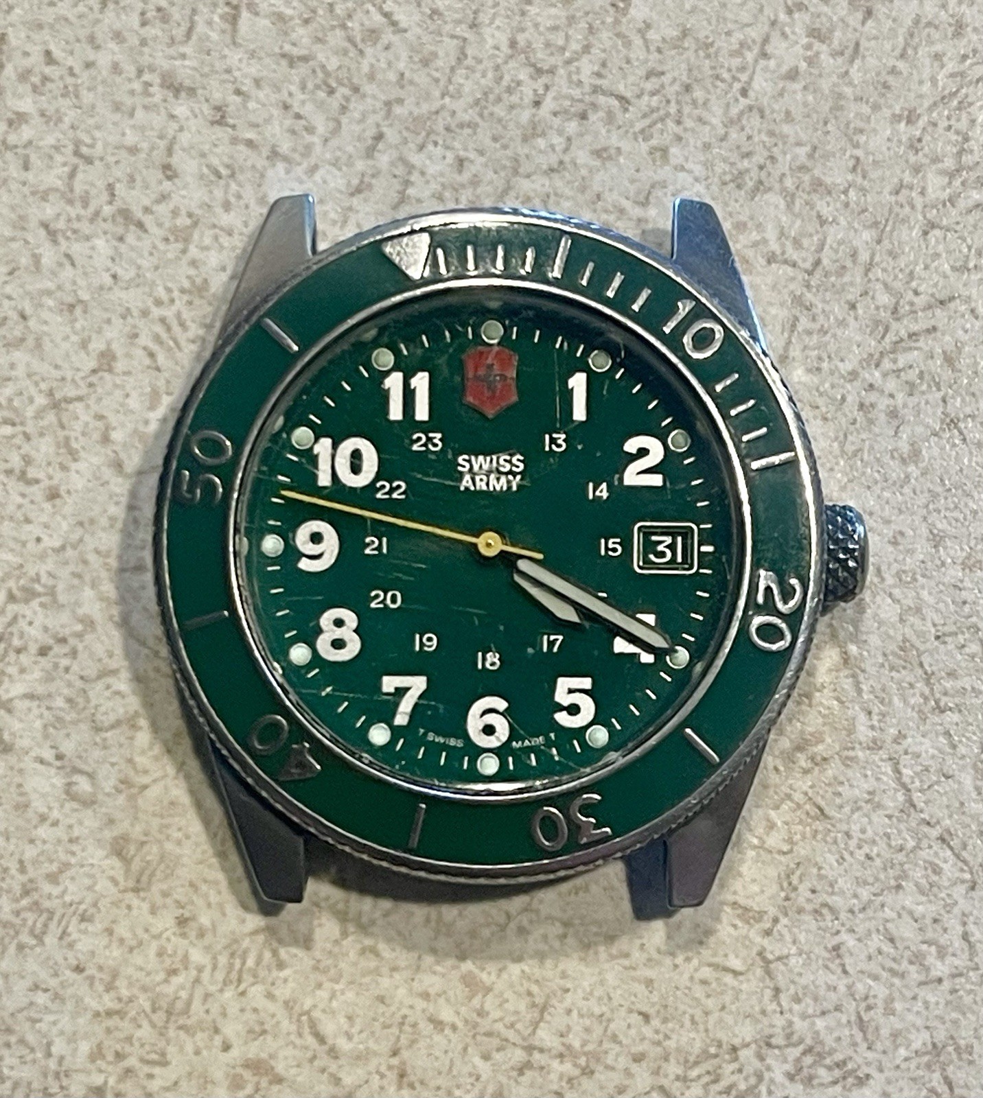 Victorinox Swiss Army Lancer Watch, Green, 32mm, Two-Tone Stainless & Gold Tone