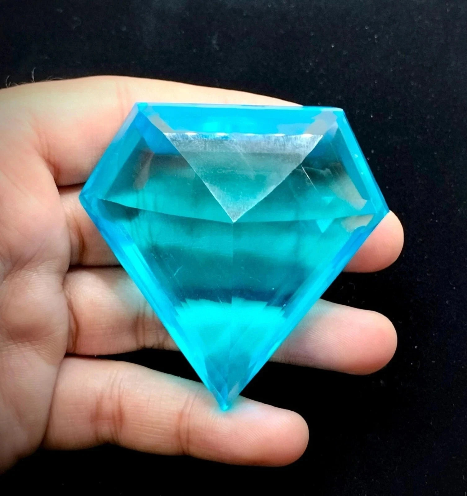 100.50 Ct Natural AAA Brazilian Blue Topaz Fancy Cut Loose Gemstone Certified
