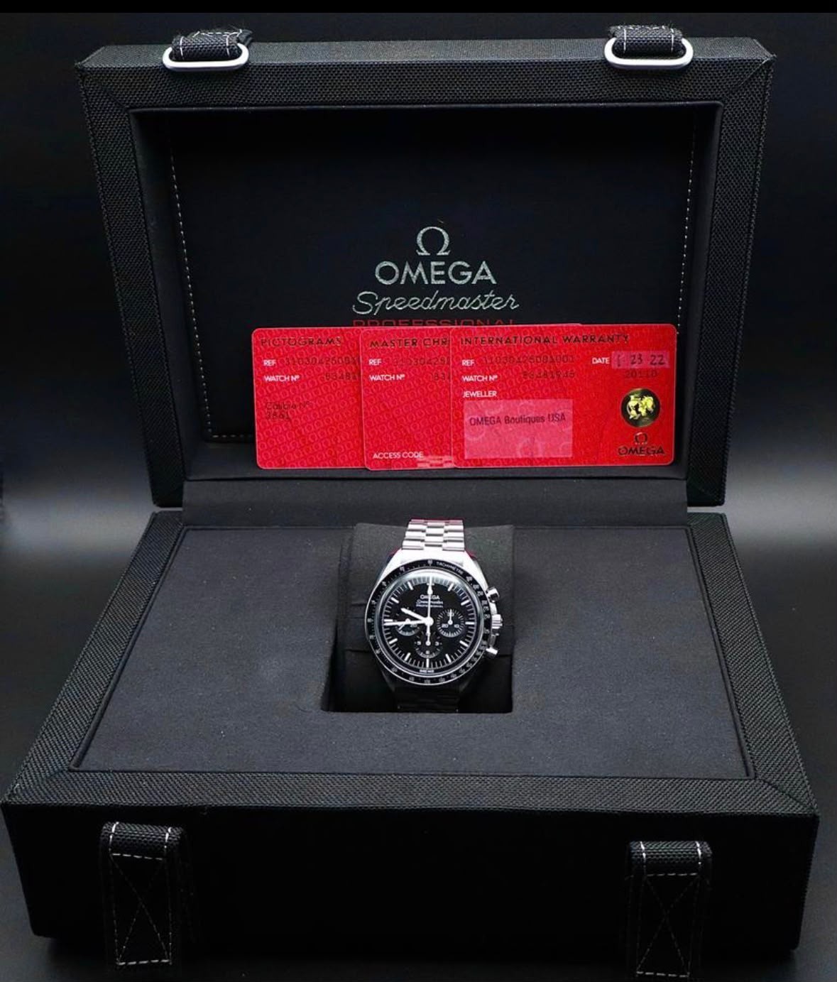 2023 OMEGA Seamaster Planet Ocean 600M 215.92.46.22.01.003 Deep Black Full Set