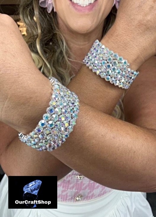 Bling AB Iridescent Memory Coil Multicolor Bracelet Womens Zi Wrap + Gift Bag