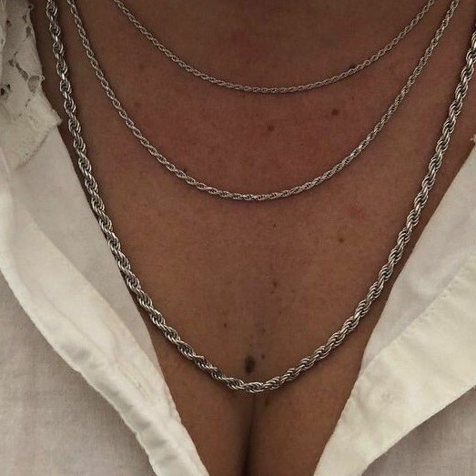 Men’s Women’s Real Solid 925 Sterling Silver Rope Chain 1.5-5mm 16″-30″ ITALY