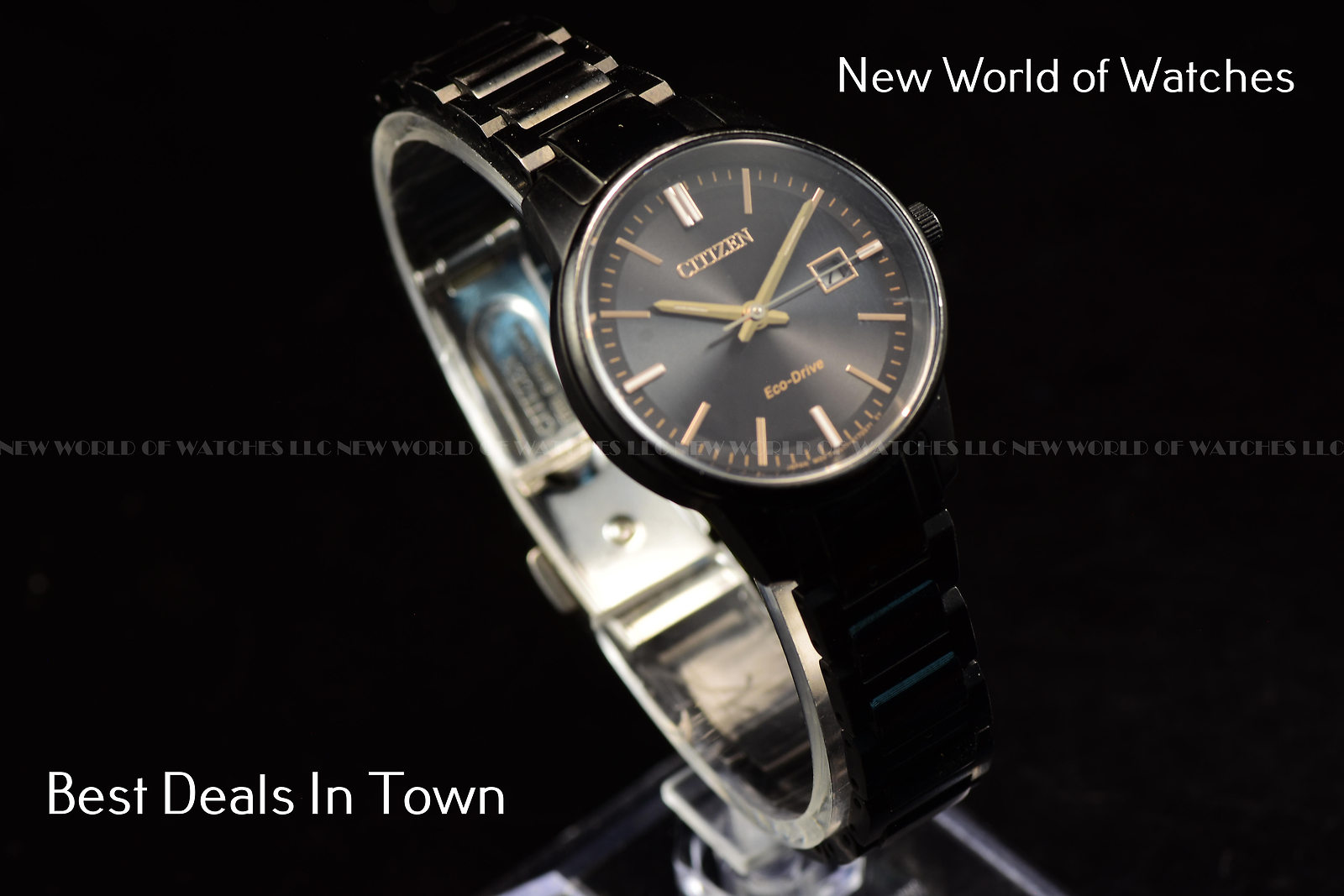 Citizen EW2595-57E Eco-Drive Date Black Dial Stainless Steel Women’s Watch