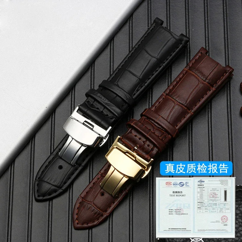 Genuine Leather Watch Strap for Versace Gucci GC 22x13mm 20x11mm Butterfly Band