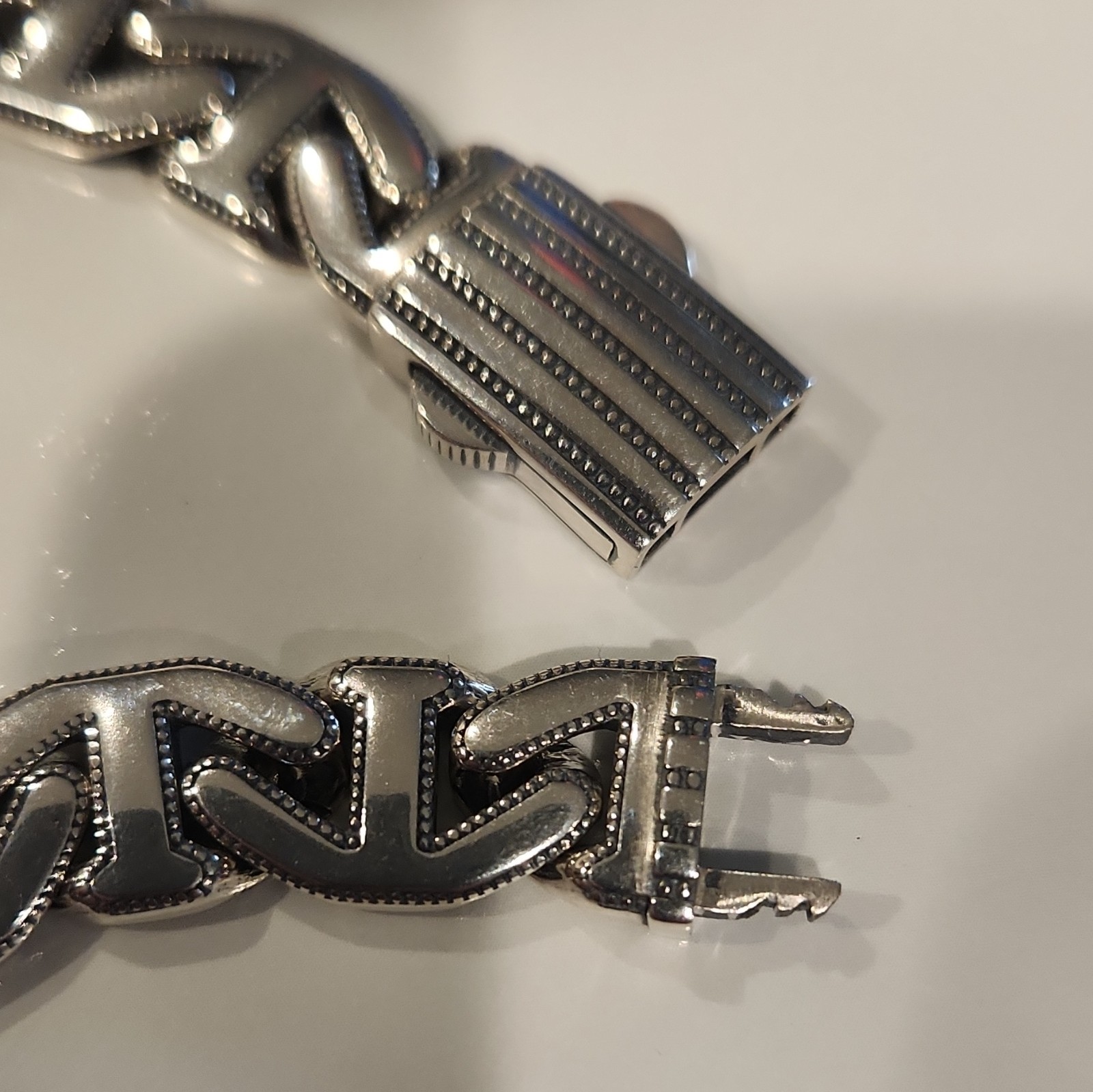 925 Sterling Silver 11.5mm 28 Grams Mariner Chain Link Bracelet Box Clasp