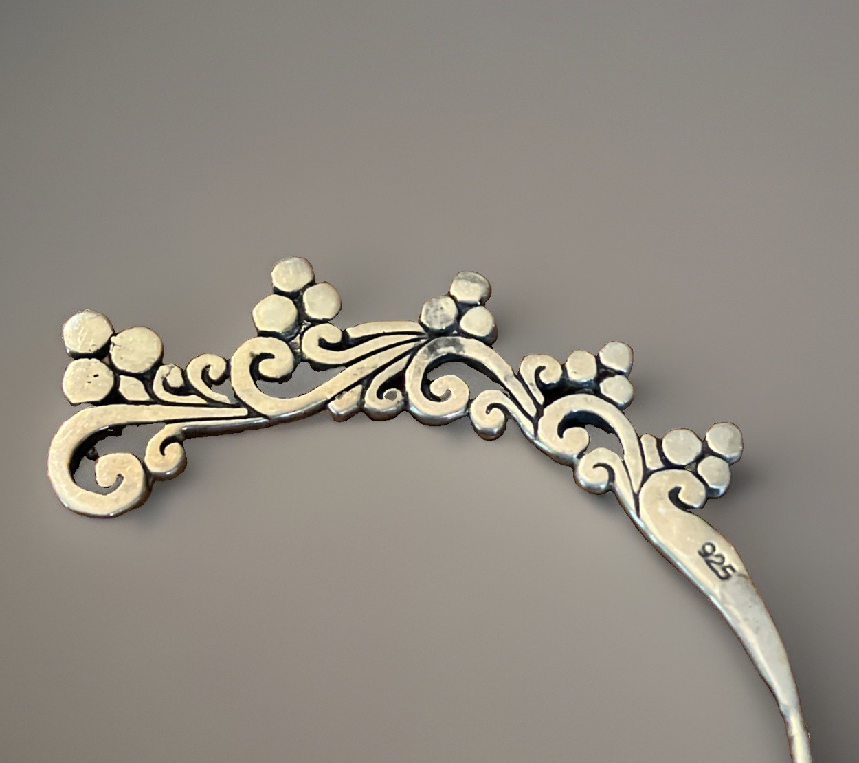 Elegant Floral Sterling Silver Threader Earrings 925