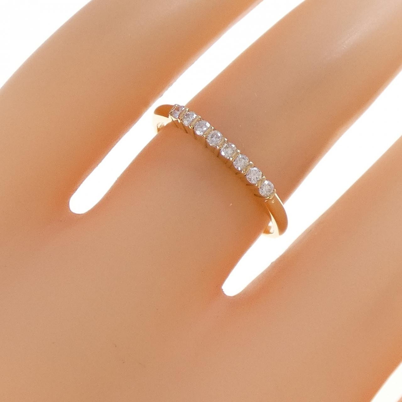 Authentic K18YG Diamond Ring 0.14CT #260-007-789-6704