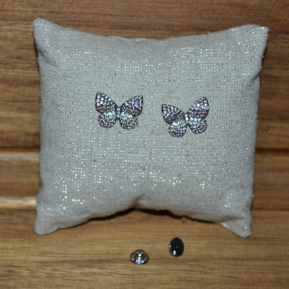 Henri Bendel Butterfly Pavé Crystal Stud Earrings