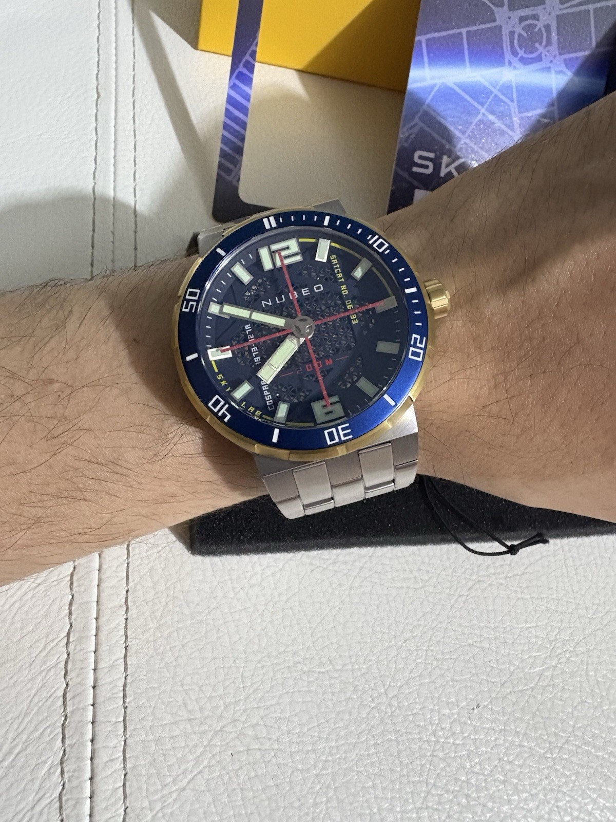 Nubeo Skylab Admiral Blue Skeleton Limited Edition Automatic Watch