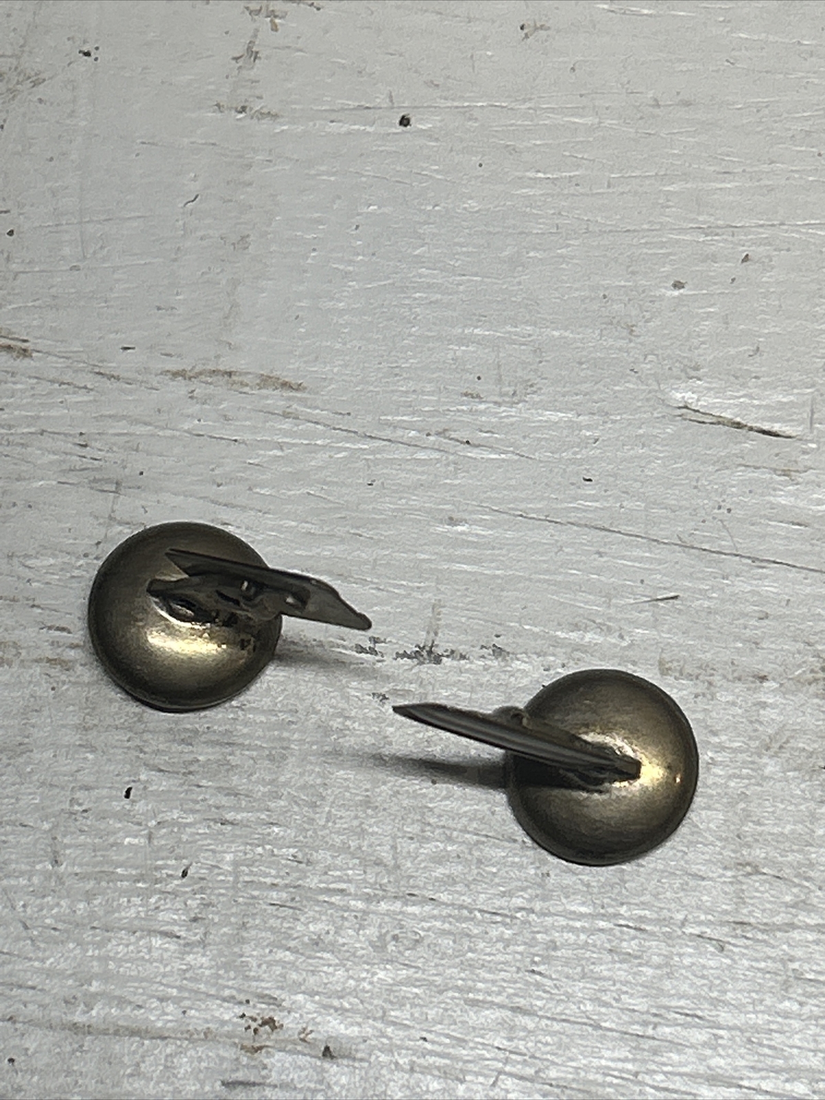 VINTAGE 835 STERLING SILVER MOTHER OF PEARL CUFFLINKS