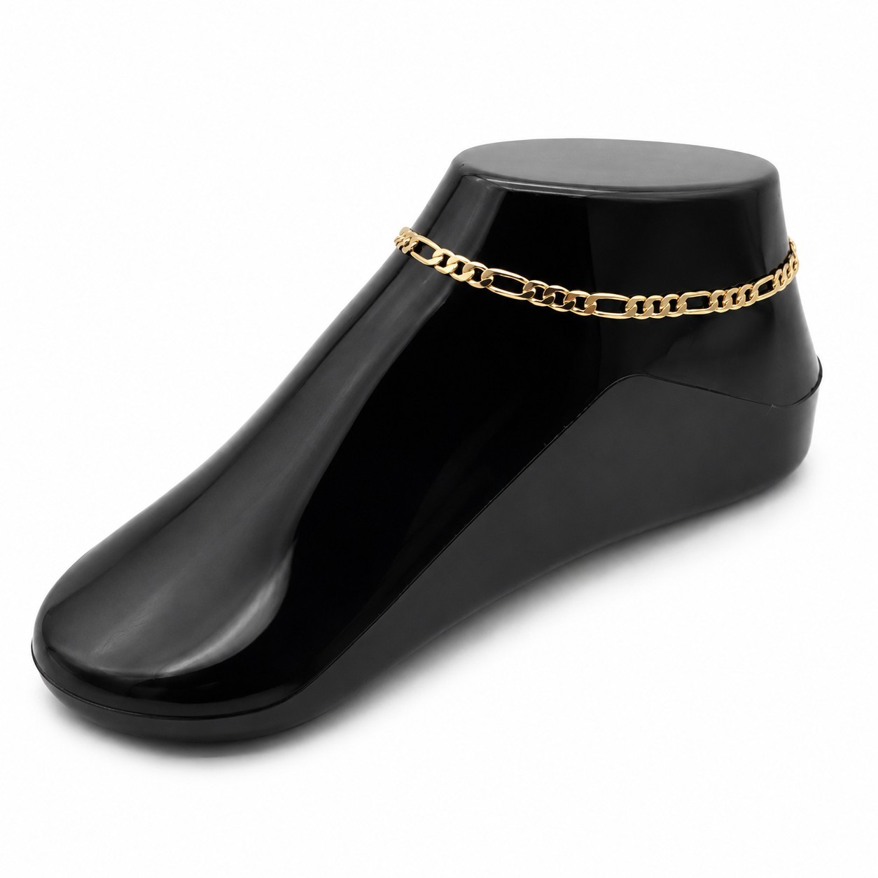 14K Gold Filled Anklet Bracelet 10″ 3mm Figaro Chain Anklet for Women Elegant…