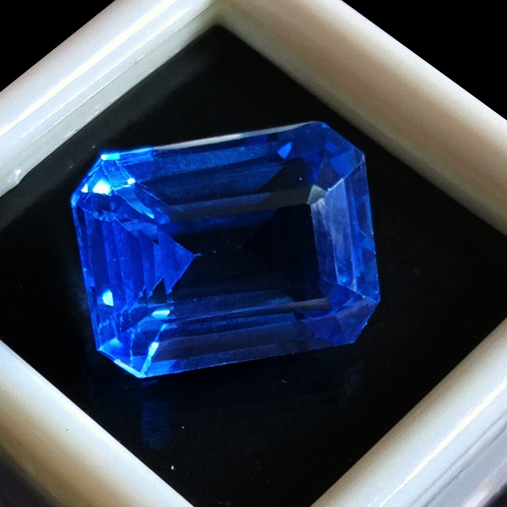 Natural Blue Aquamarine Emerald Cut Certified 10-12 Ct Stunning Loose Gemstone