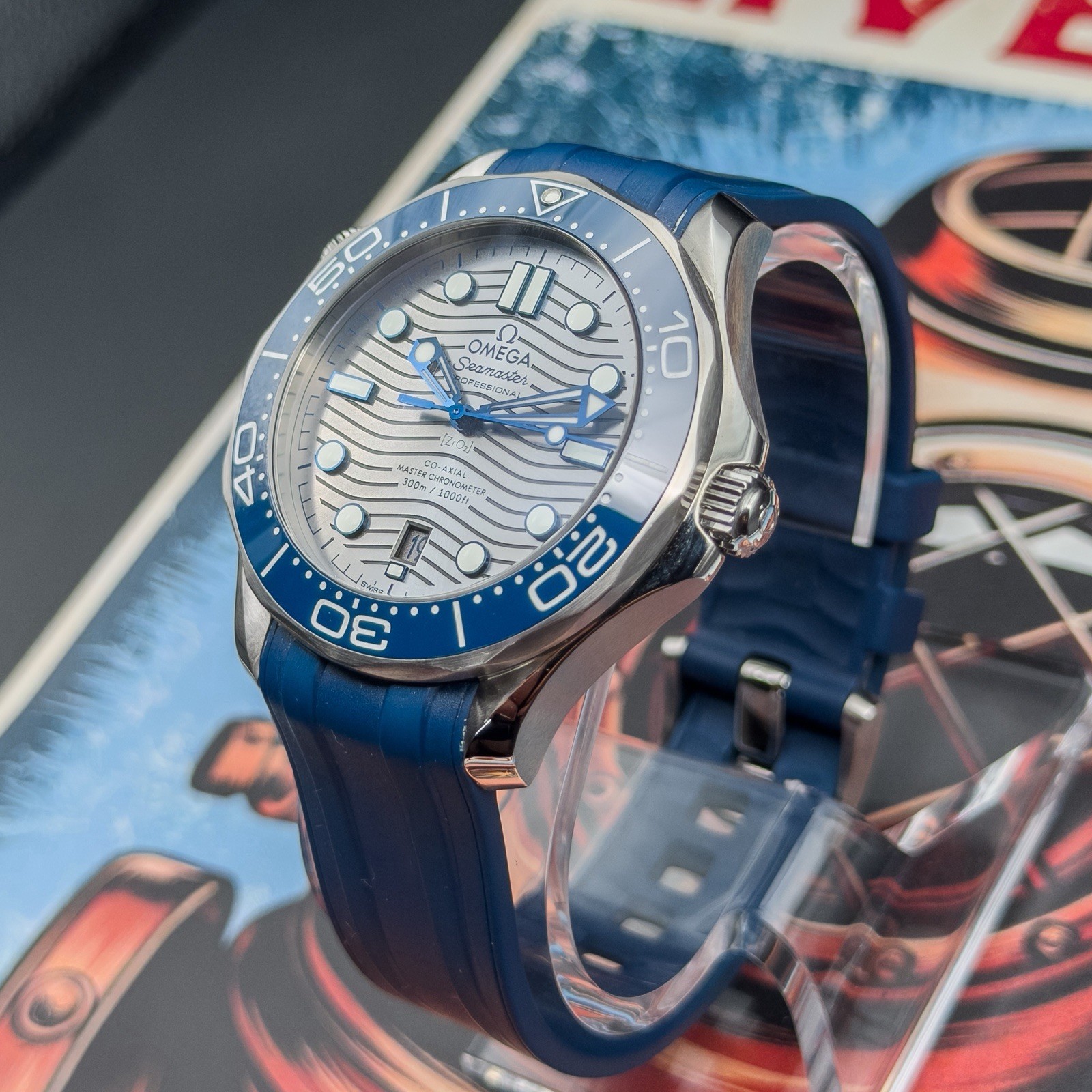 OMEGA Seamaster Diver 300M Grey Dial Blue Bezel 210.32.42.20.06.001 – FULL SET