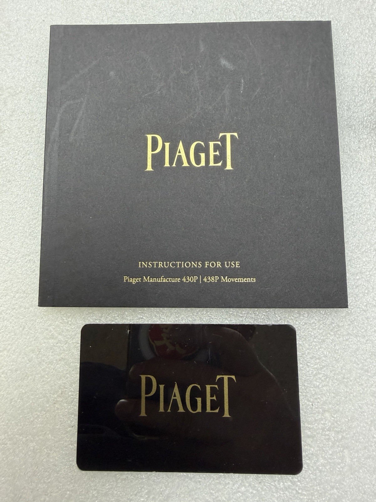 Piaget Cards With Instruction Manual Booklets For 430 P / 438 P Caliber.