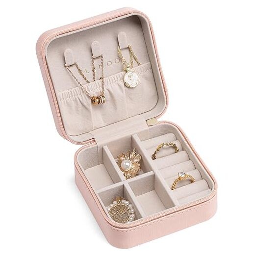 Travel Jewelry Case – Teacher Appreciation Gifts – Small Jewelry S 1 Pink
