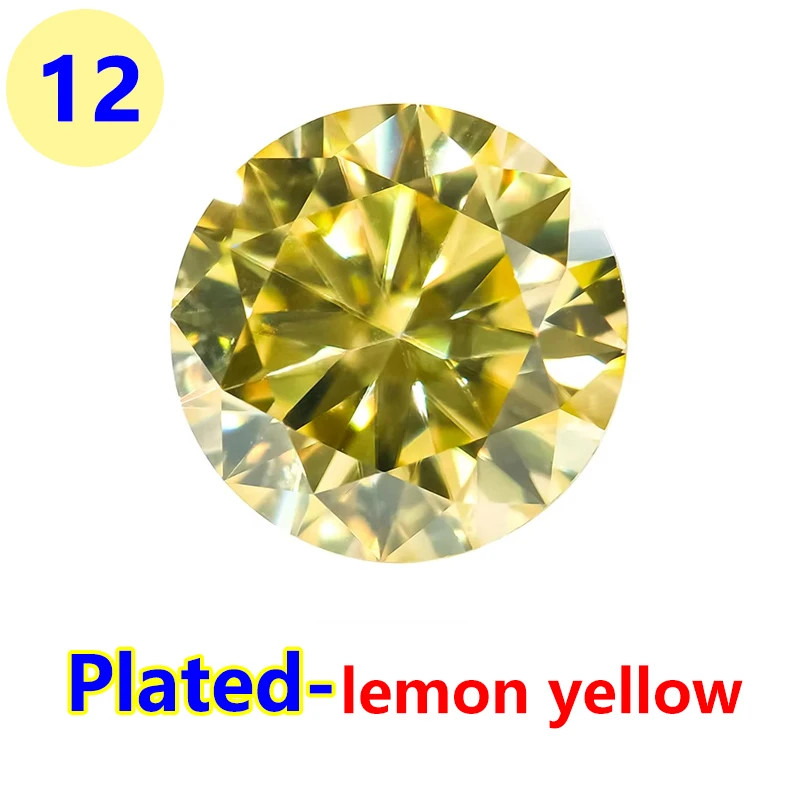 GRA VVS1 Multicolor 0.1-5ct Round Cut Moissanite Stone Wholesale for Jewelry
