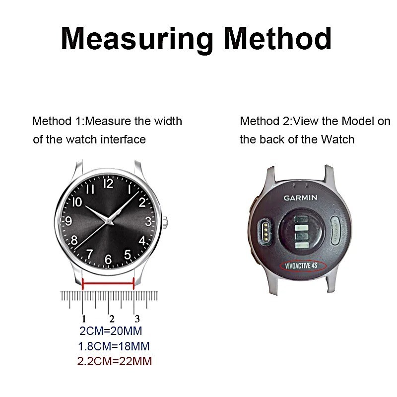 Metal Strap For Garmin Vivoactive 3 4 4s 5 6 Band Watch Venu 2 2s 3s SQ Bracelet