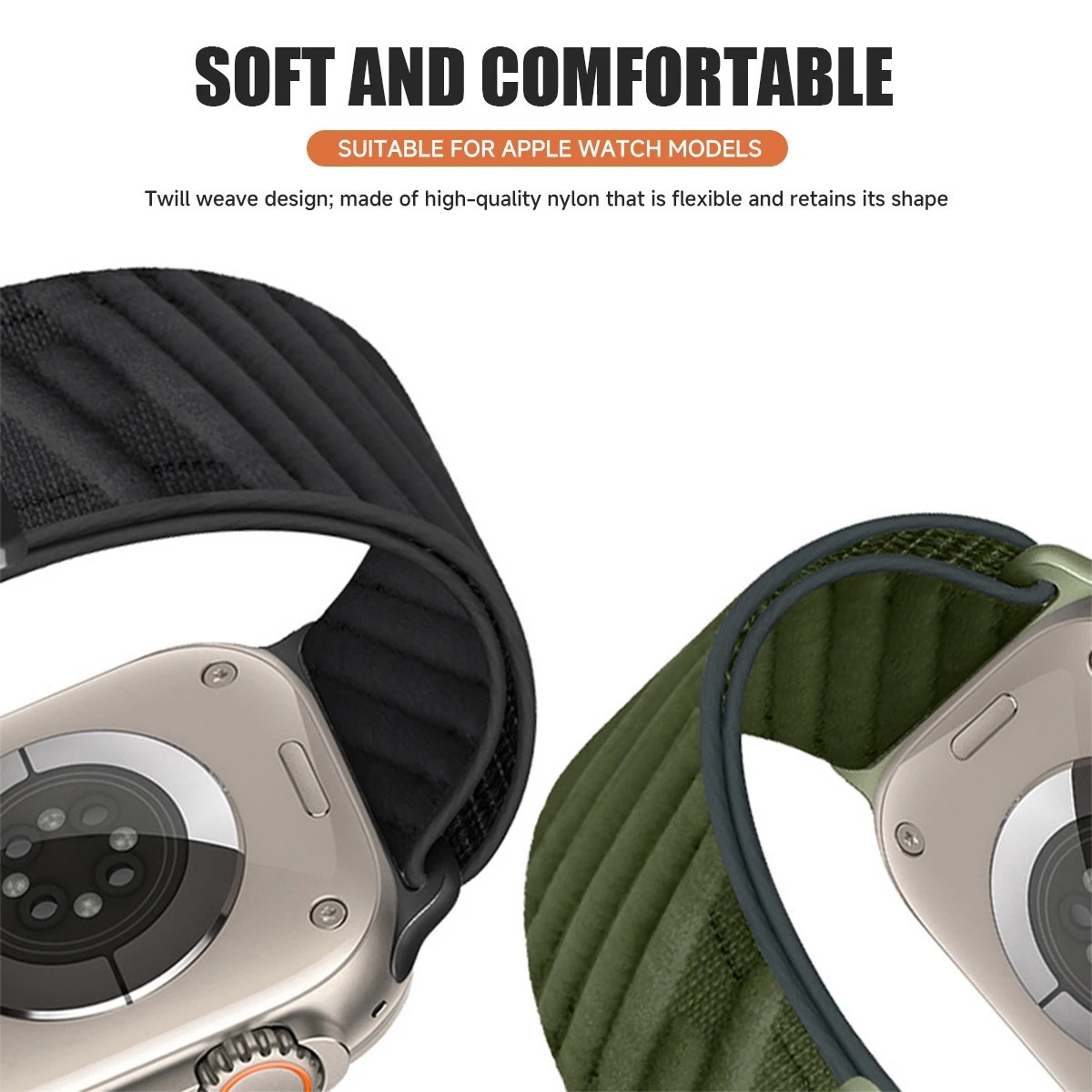 Sport Nylon Loop Band for Apple Watch 11 10 Ultra 49mm 46mm 45mm 44mm 41mm Strap