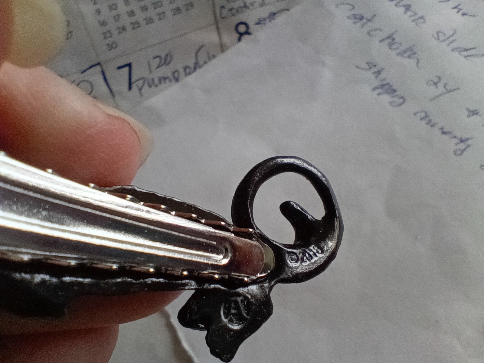 Alchemy Gothic England Black Cat Sith Hair Slide Barrette reg $24