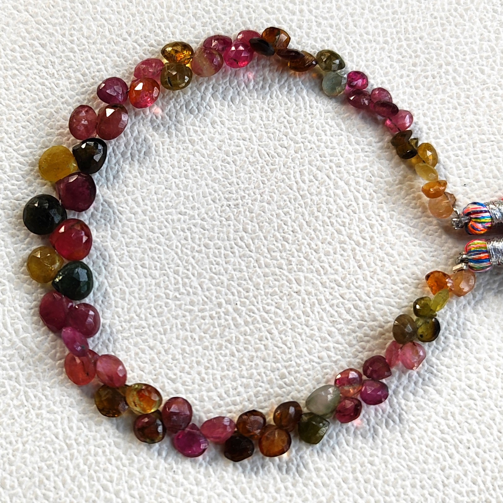 Brazilian Tourmaline 3-6 mm Faceted Heart Beads 8″ Strand Multicolor Gemstones