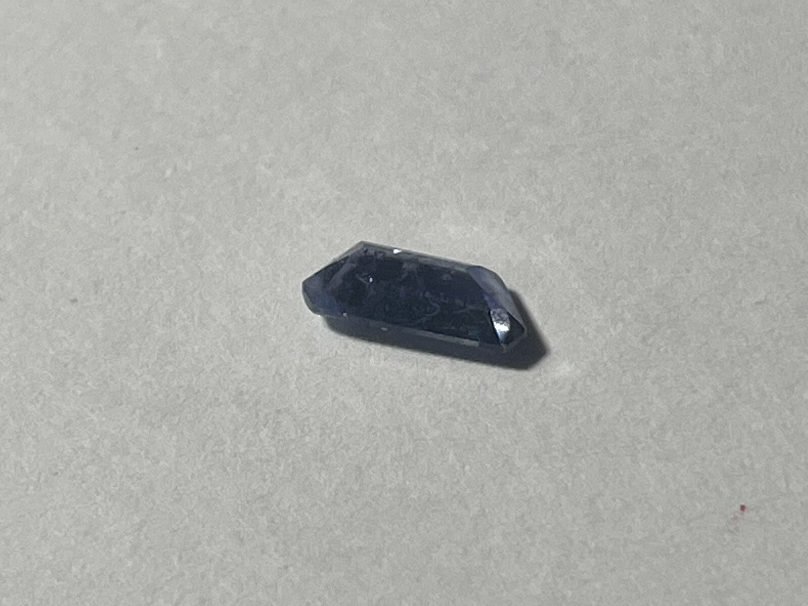 Benitoite from CA/USA fac cut in Germany 0.56ct 7.3x3mm Freeform