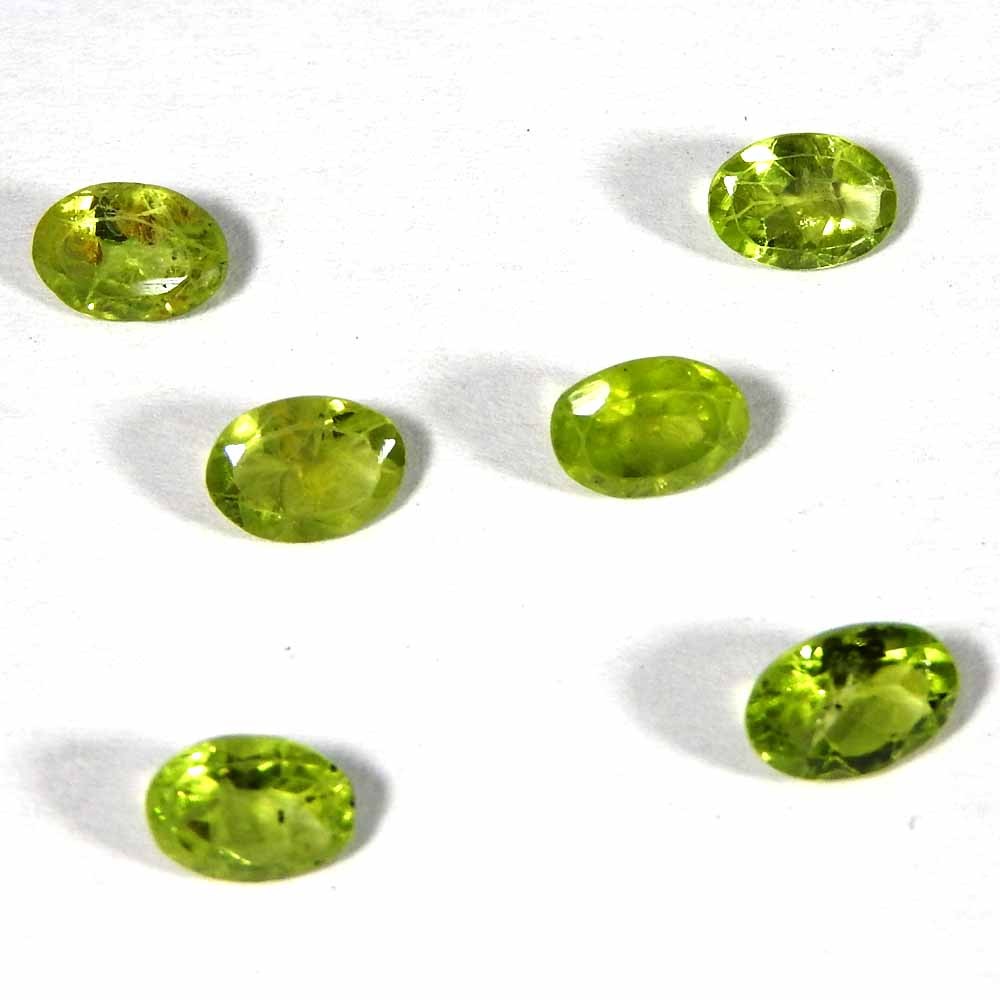 4.90Cts100%Natural Green Cut Peridot Oval Cabochon Loose Gemstone.lot