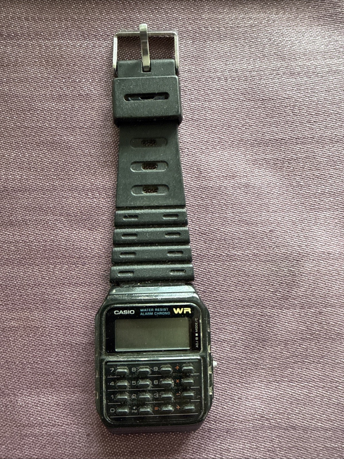 vintage Casio CA-53W calculator digital wristwatch.