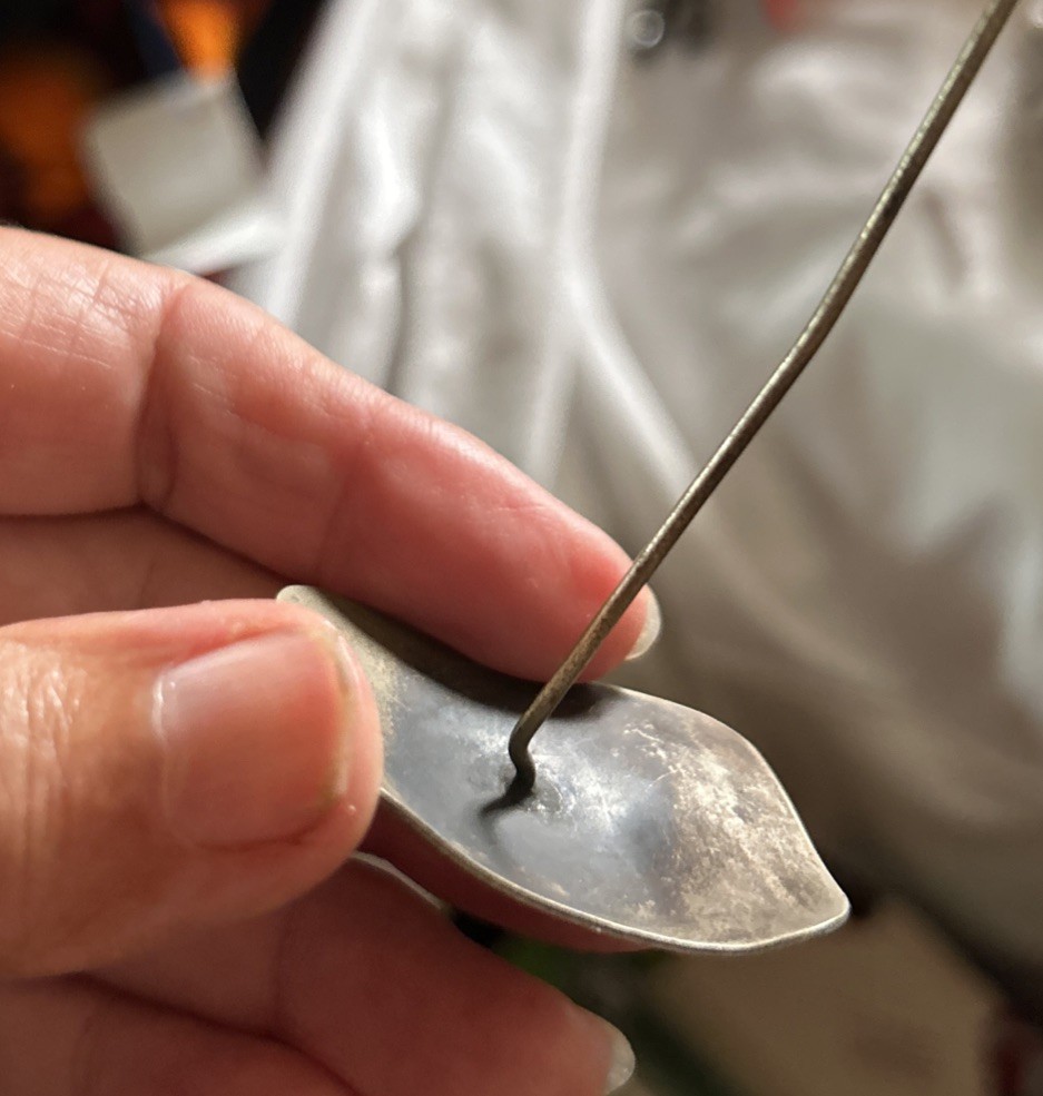Antique Arts And Crafts Handwrought Ladies Long Hatpin Victorian 1910 Handmade