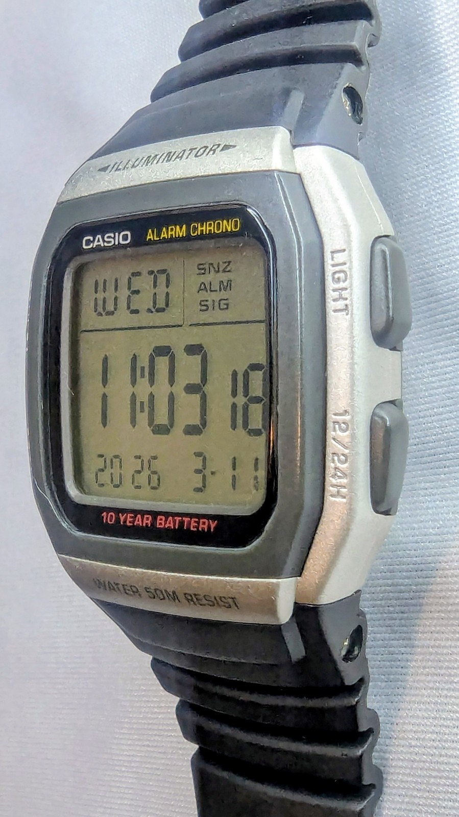 Casio W-96H Digital Multifunction Men’s 36MM Sports Watch. All But Light Works