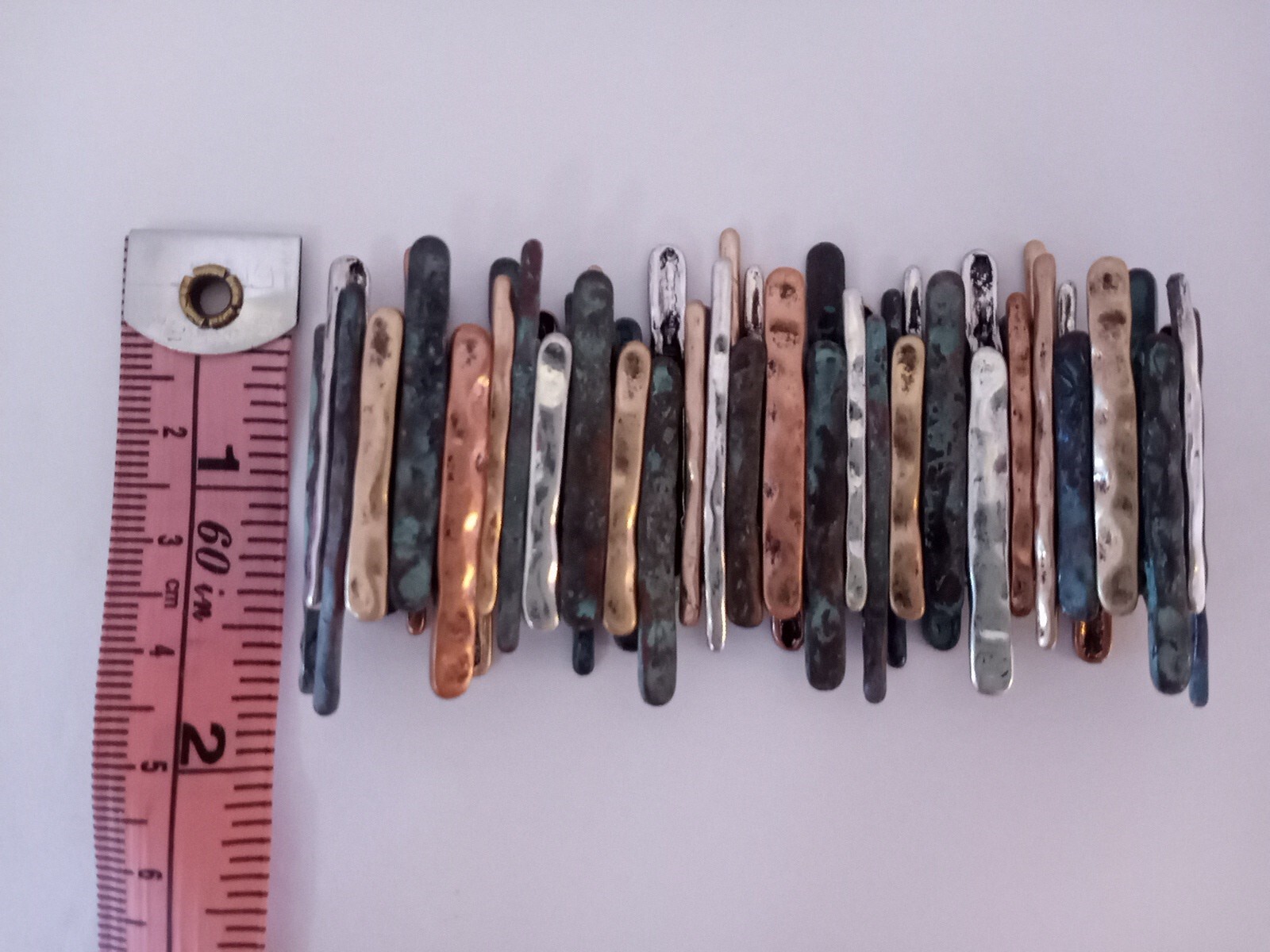 Da Vinci Tile Stretch Quad Tone Metal Bracelet 7″ Lead & Nickel Compliance NEW