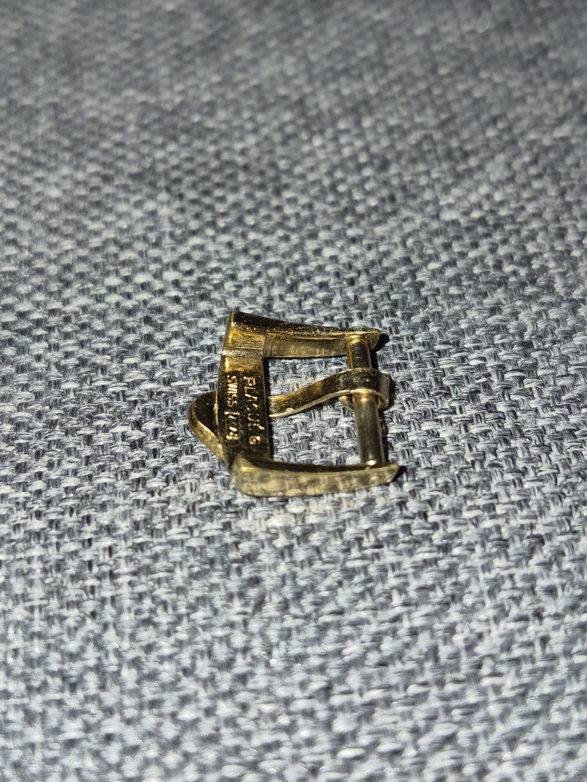 Vintage ORIGINAL Jaeger Le-Coultre Watch Strap Gold Plaque Buckle 10mm End Width