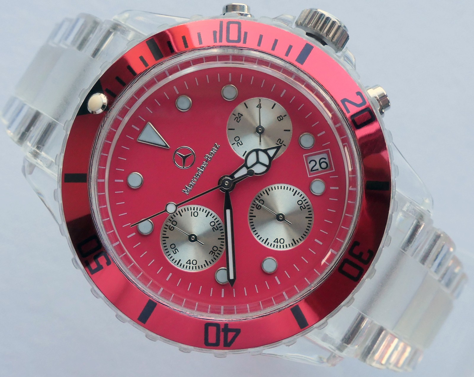 Mercedes Benz Motorsport AMG Racing Driver Sport Car Accessory Chronograph Watch