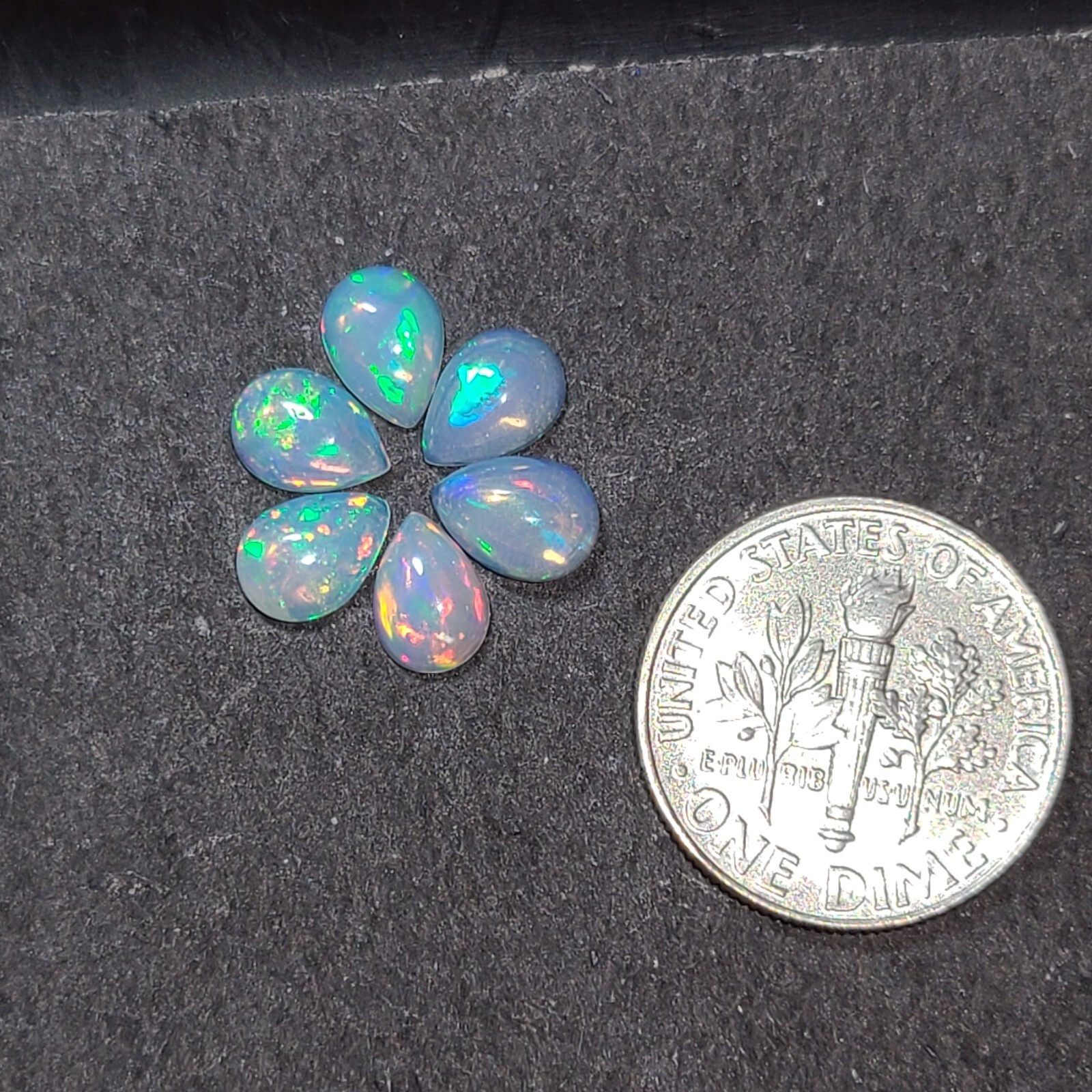 Ethiopian Opal 5x3mm, 6x4mm, 7x5mm, 8x5mm Cabochon Pear Loose Gem(s)