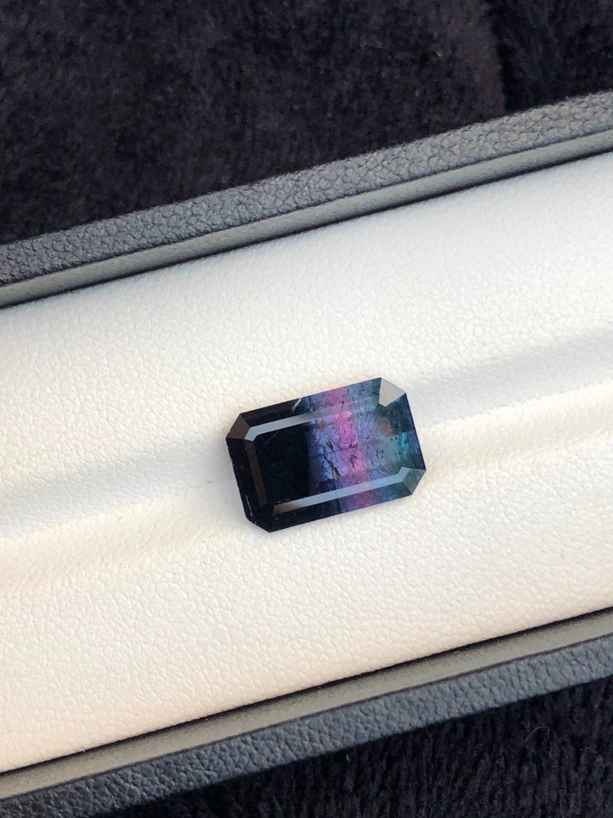 Natural Multi-Color Tourmaline Gemstone: Emerald Cut, Afghanistan , 6.4 Carats