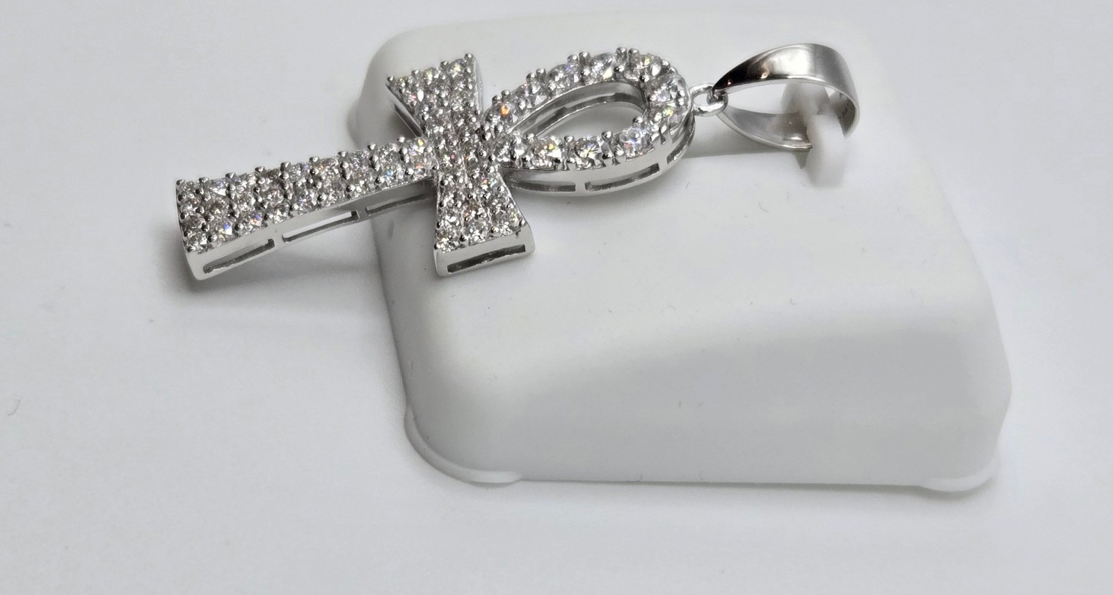 NEW MOISSANITE Solid 925 Sterling Silver PENDANT 2.0ctw Cross Pendant, USA