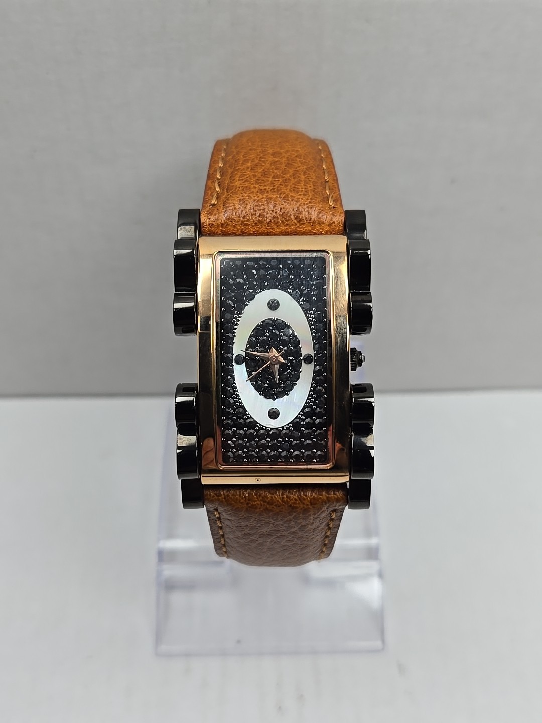 Adrienne Couture Limited Edition Pave Crystal Swiss Quartz Watch New Battery