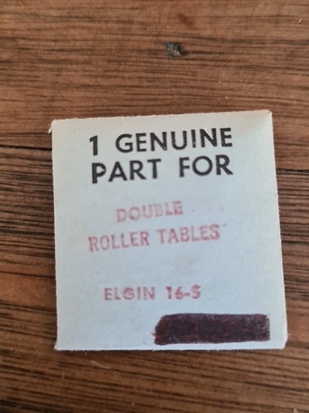 Elgin 16.s Double Roller Tables. NOS
