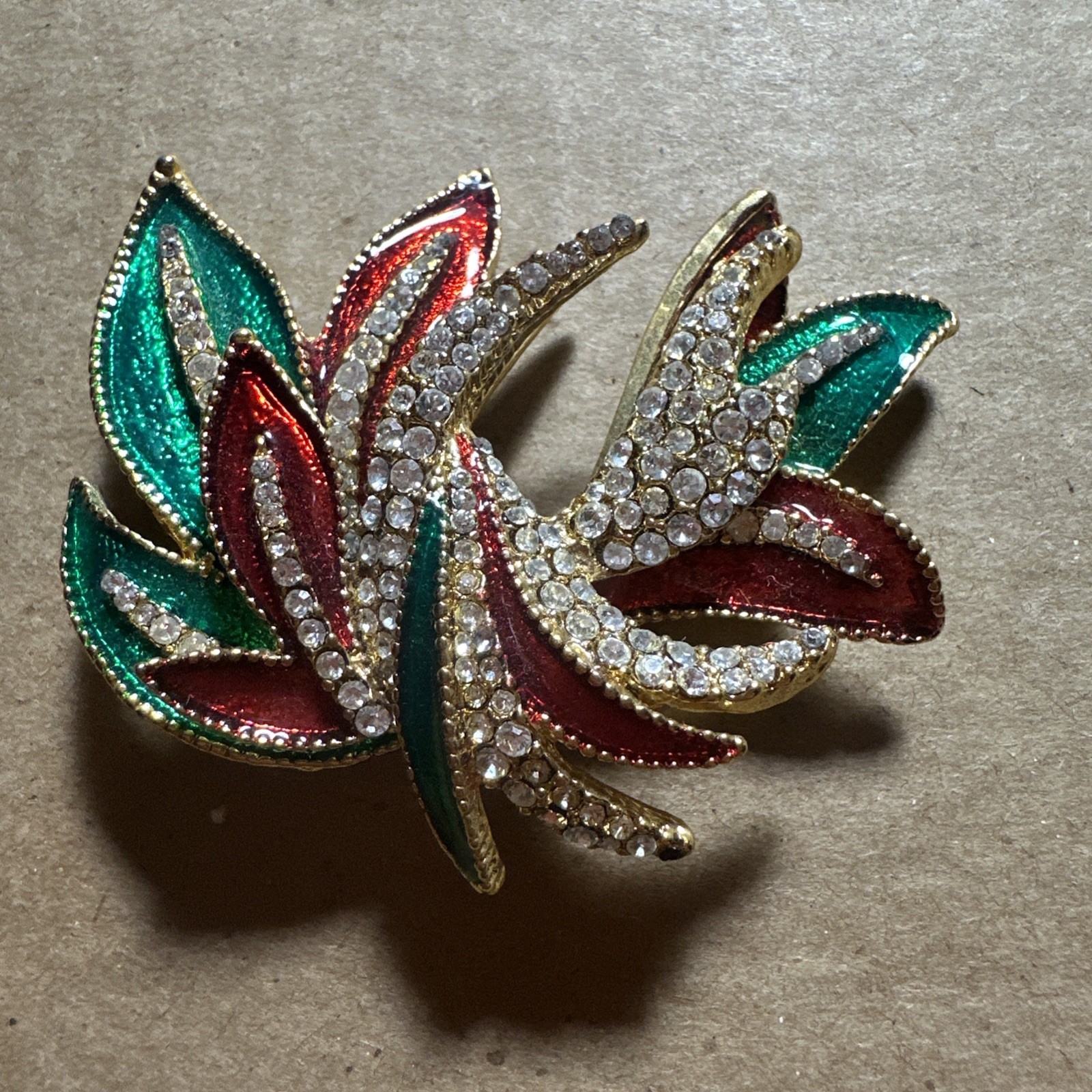 Cleat Rhinestone Gold Tone Enamel Pin $299.99 + Free Shipping