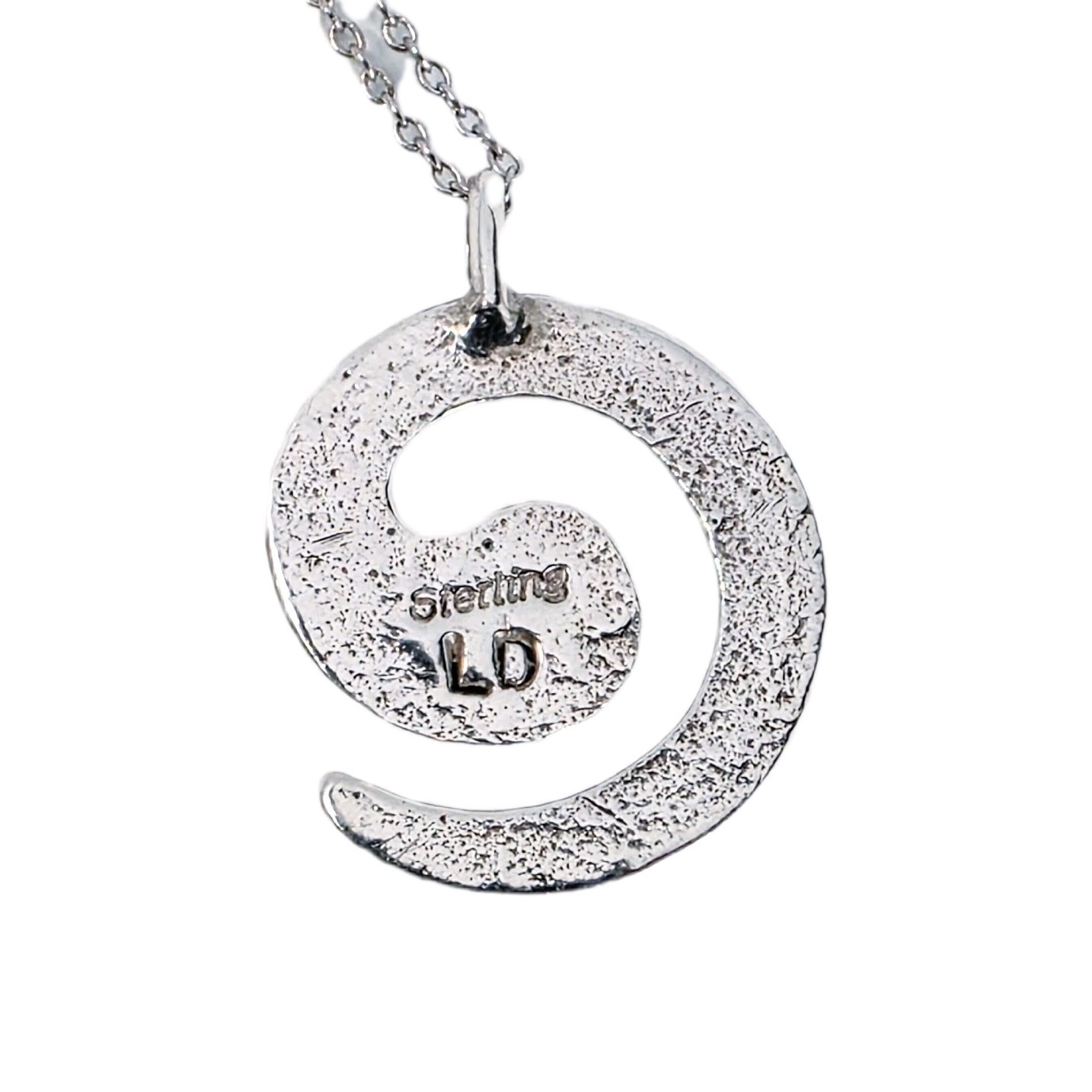 Lowell Draper Sterling Silver Coral Pendant Necklace 18″ Signed Navajo