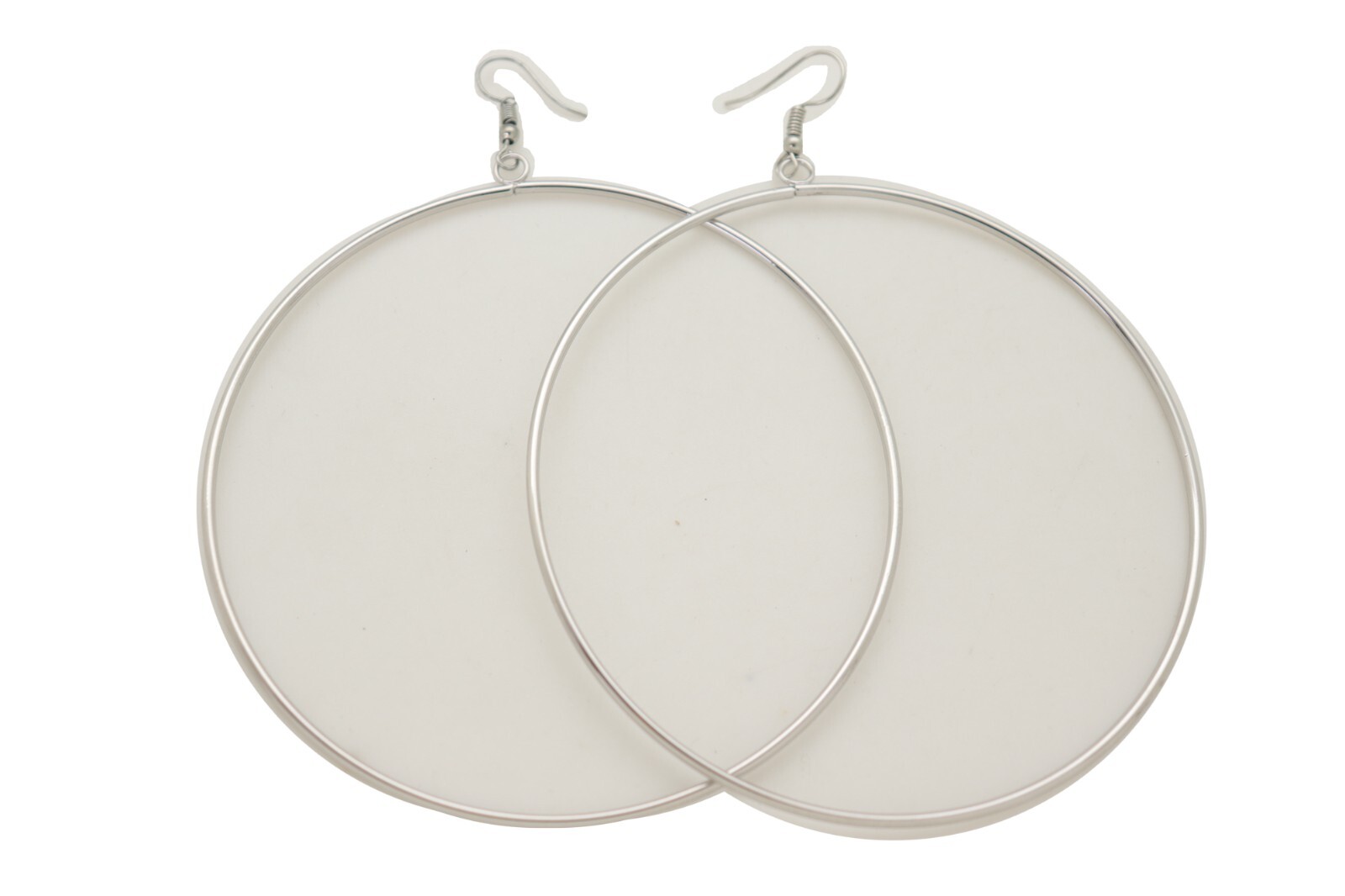 Women Earrings Set Silver Metal Casual Day Wear Large Size Hoop Fashion Jewelry