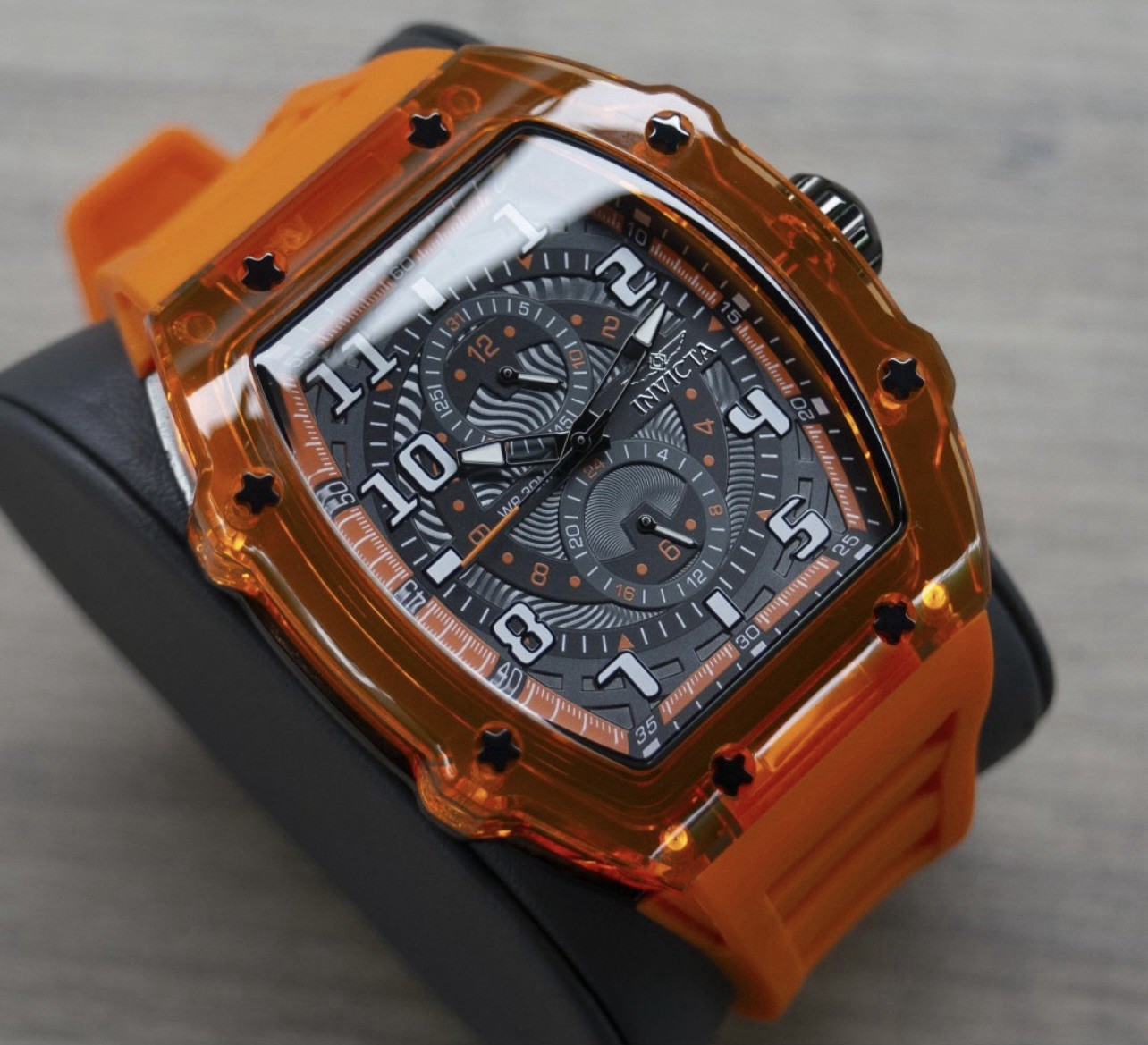 Invicta Racing Cyclone Men’s Chronograph Watch 48.5mm Orange Black 48718 New NIB