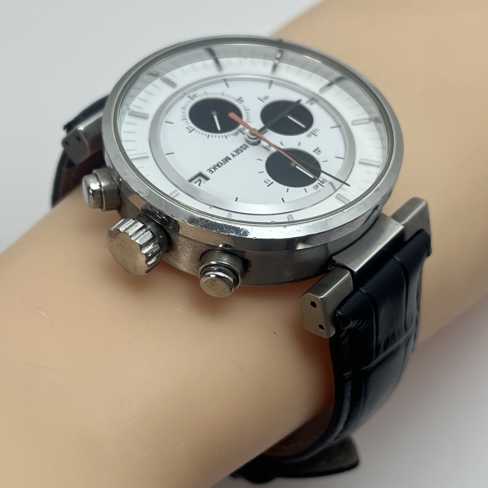 Seiko Issey Miyake W Satoshi Wada Chronograph VK67 Japan Designer Watch Qz #591B