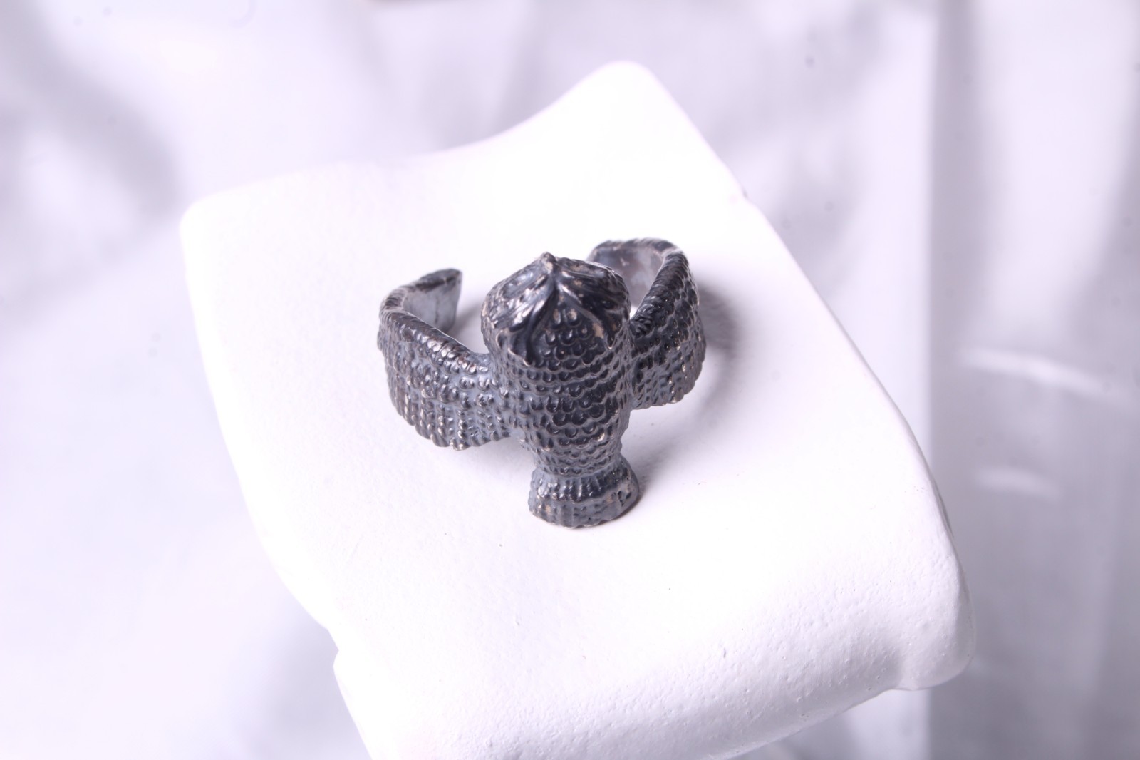 925 Sterling Silver Owl Ring – Antiqued Oxidized Finish – Heritage Symbolism Ban