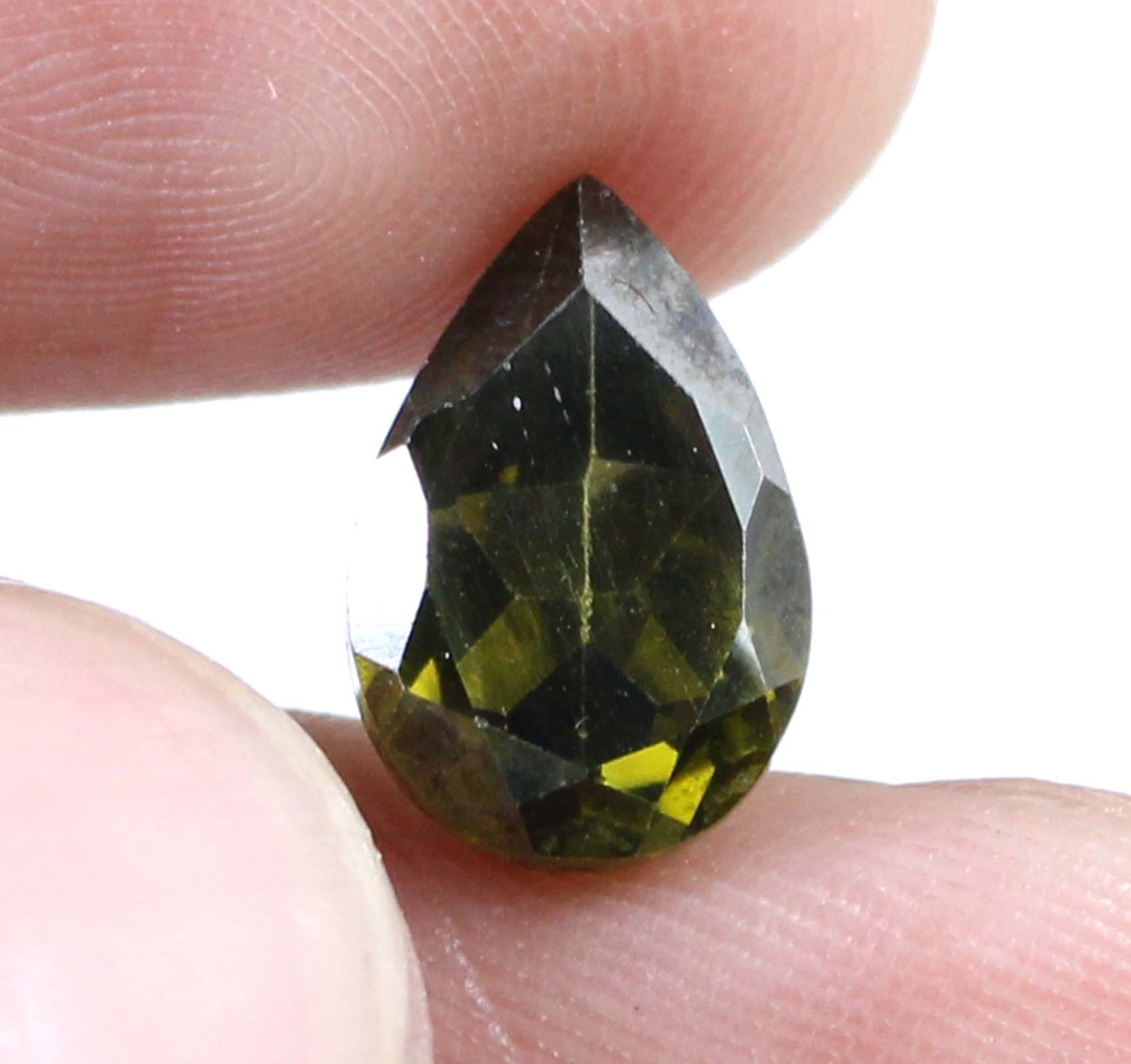 Natural 5.90 Ct Green Tourmaline Pear Gems Certified T28603 Columbus Day Deal