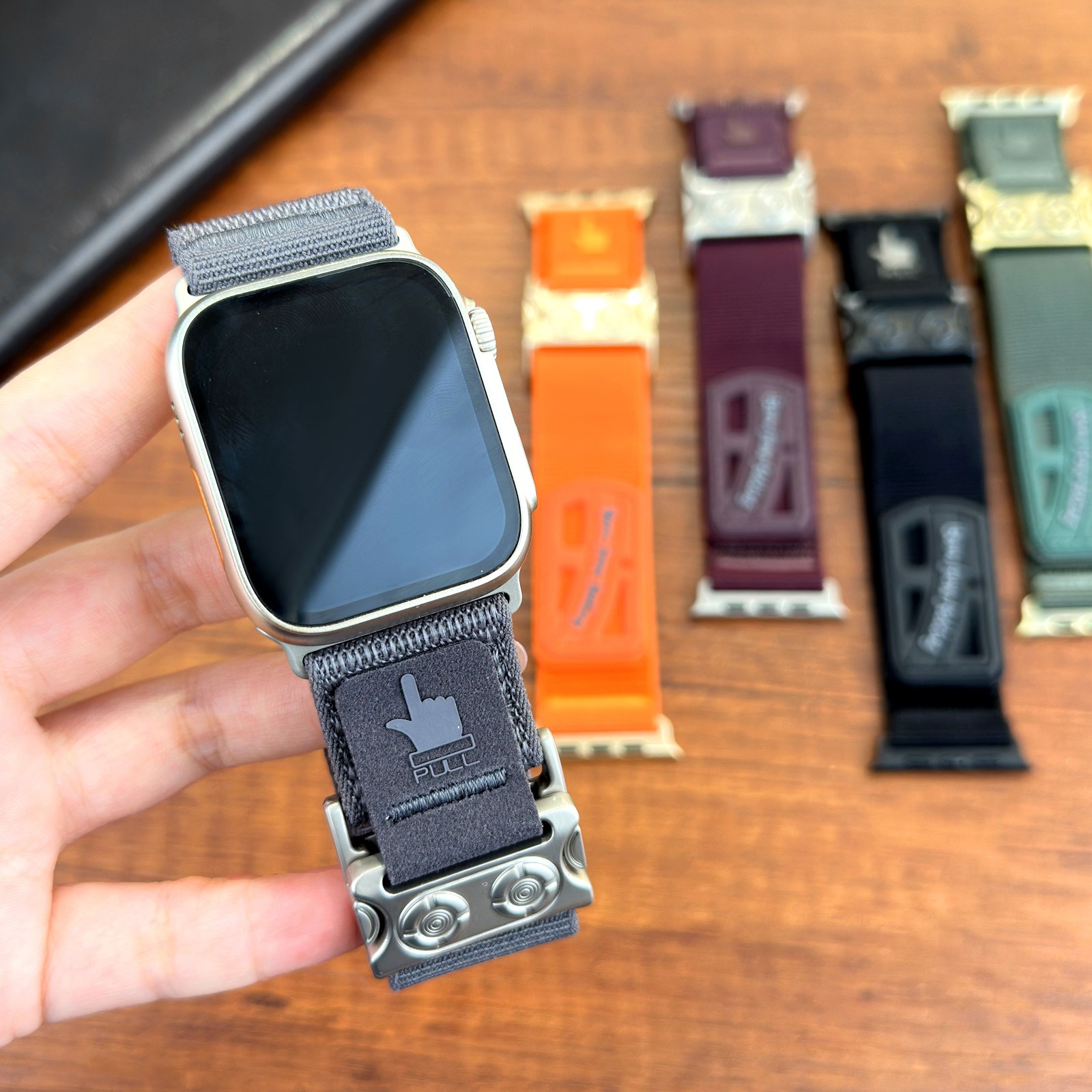 For iWatch Series 11/10/9/5/1/ Ultra Adjustable Magnetic Waterproof Nylon Band