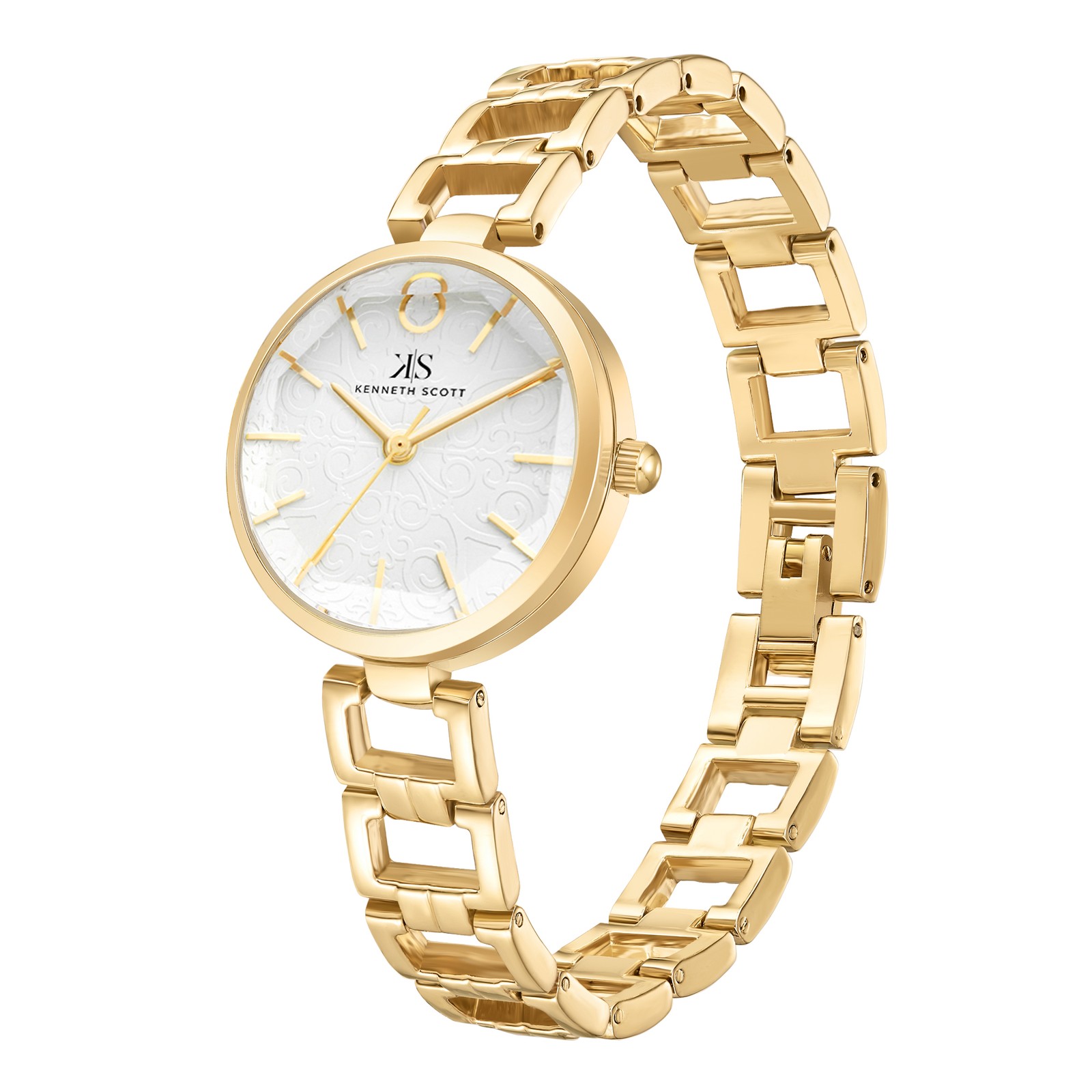 Kenneth Scott Women’s Analog Watch | White Dial, 28mm, 30 m (3 ATM)